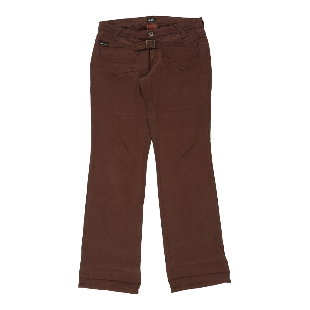Dolce & Gabbana Trousers - 34W UK 12 Brown Cotton Blend | Size: UK 12 Refurbished - N/A (Preloved Designer is not a specific brand, it refurbished available on Cerqular