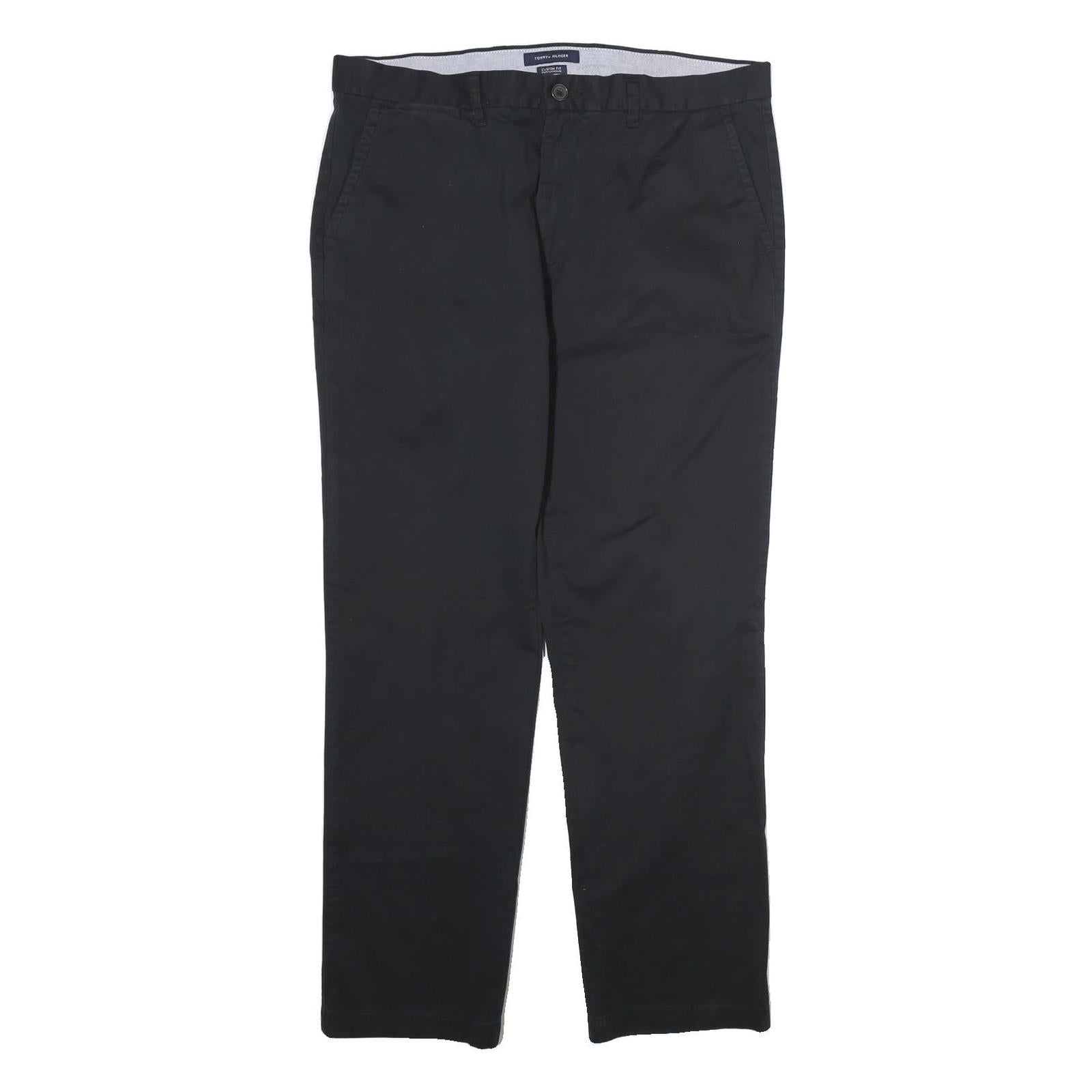 Buy TOMMY HILFIGER Mens Cotton Black Regular Straight Trousers W36 L32 Classic Fit Refurbished - $41.59 TOMMY HILFIGER Mens Cotton Black Regular Straight Trousers W36 L32 Classic Fit Refurbished - N/A refurbished available on Cerqular