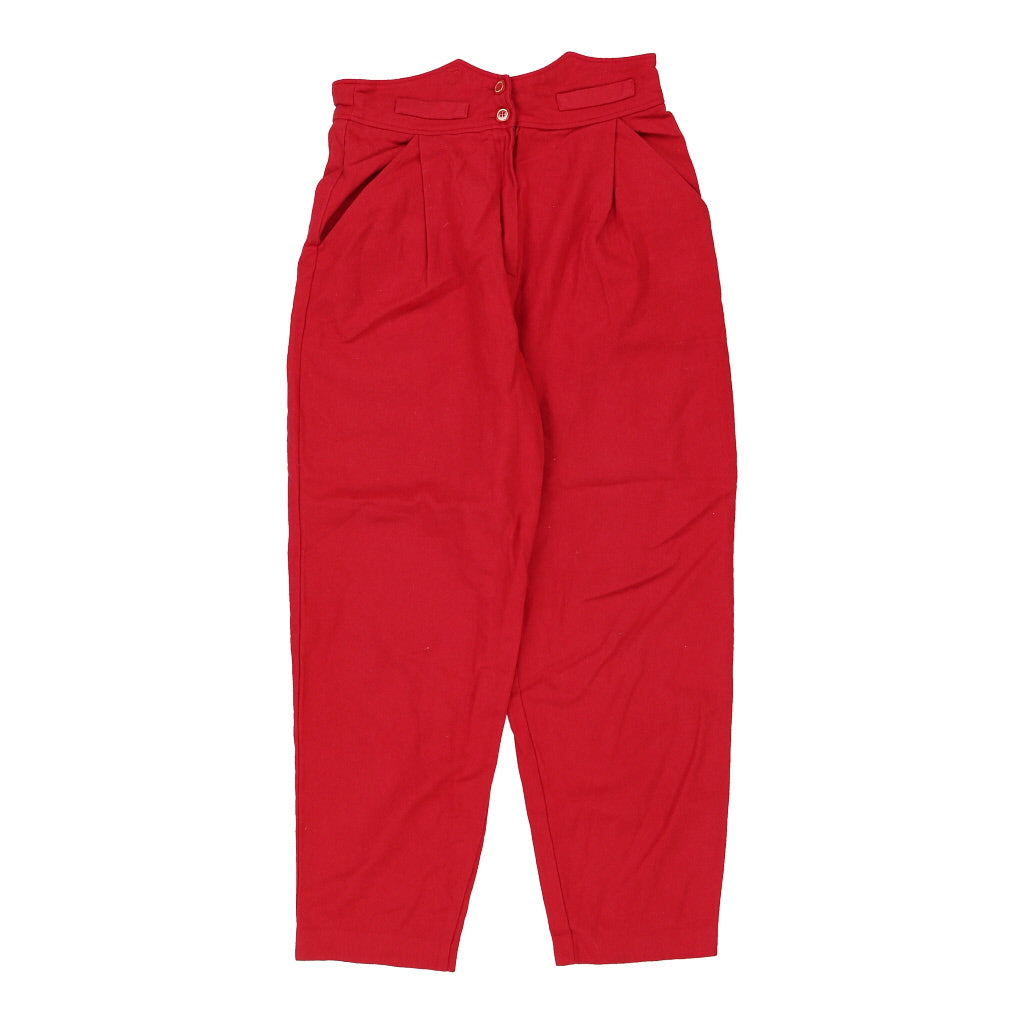 Unbranded Trousers - 28W UK 10 Red Cotton Refurbished - Thrifted (note: this is a term often used to describe second- refurbished available on Cerqular