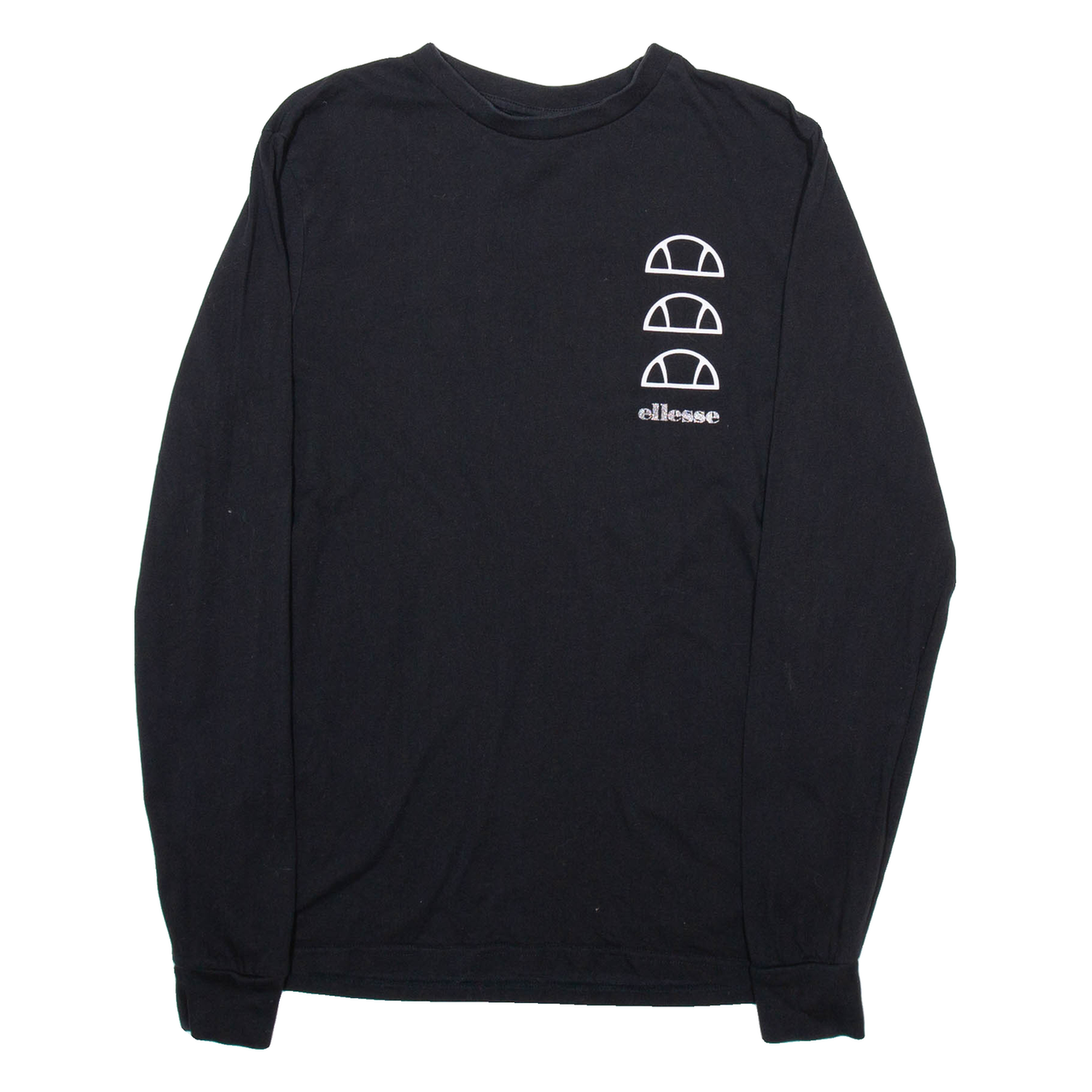 ELLESSE Womens T-Shirt Black Long Sleeve UK 8 Refurbished - N/A refurbished available on Cerqular