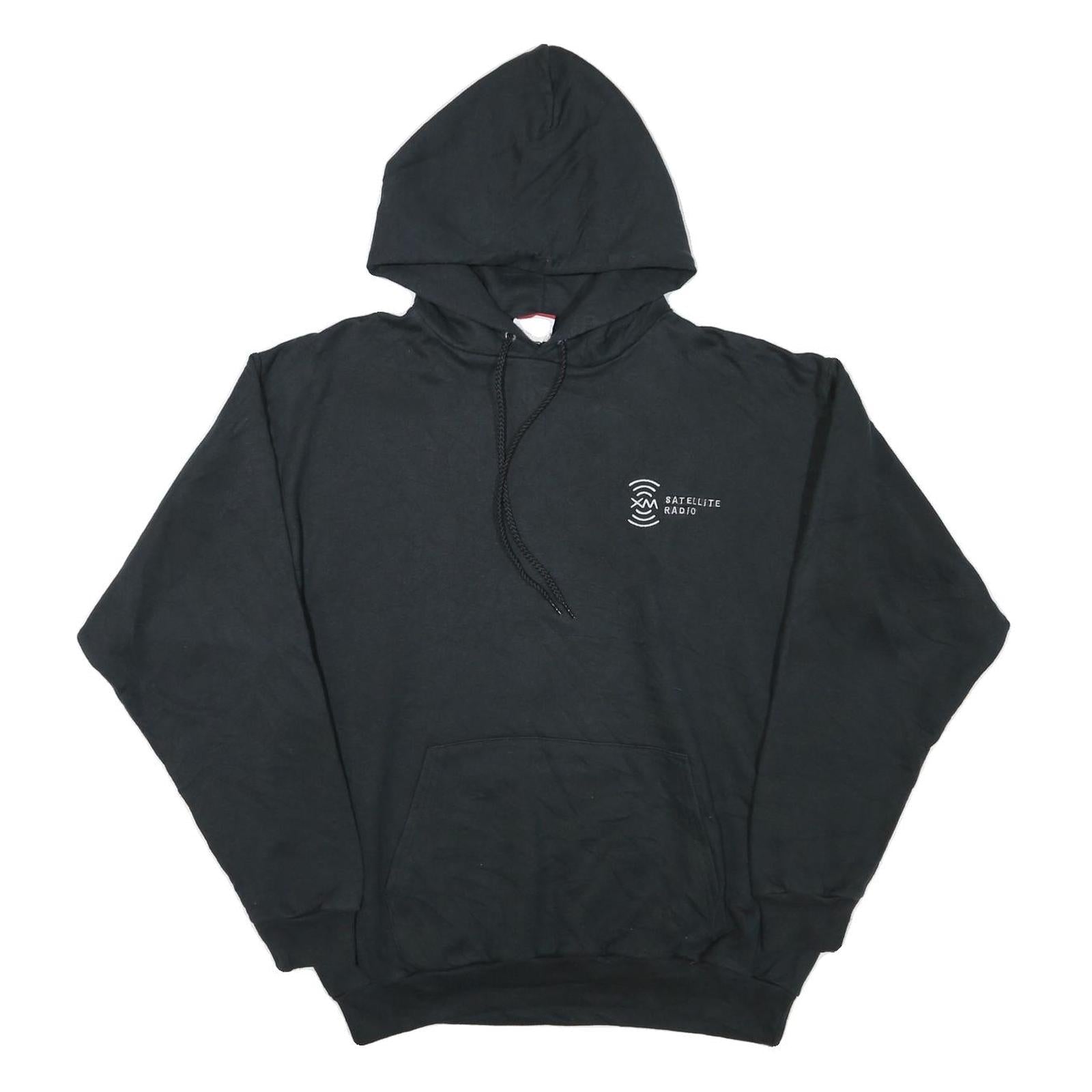 CHAMPION Mens Black Satellite Radio Hoodie L Cotton Blend Pullover Casual Refurbished - N/A refurbished available on Cerqular