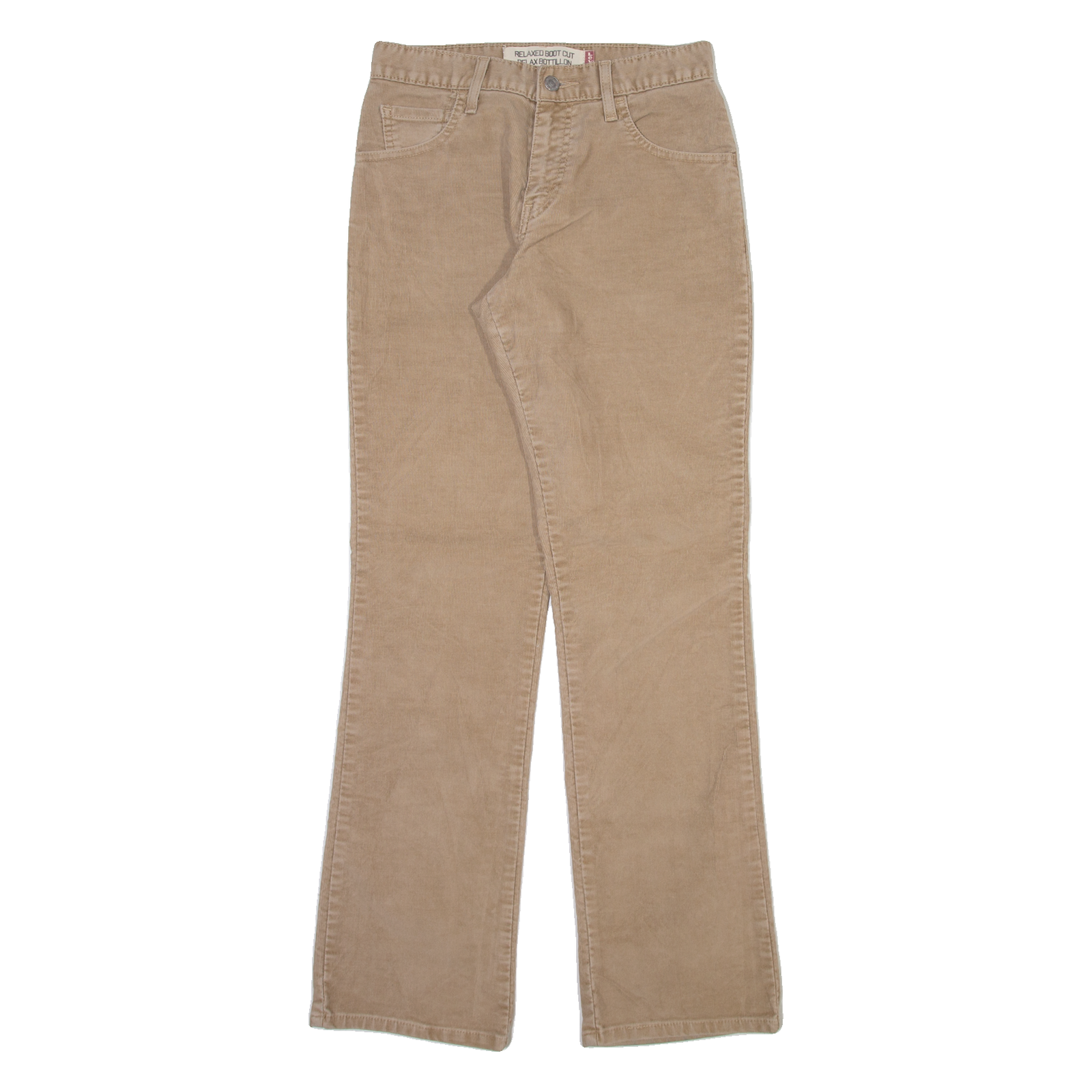 LEVI'S Womens Corduroy Trousers Beige Relaxed Bootcut W27 L31 Refurbished - N/A refurbished available on Cerqular