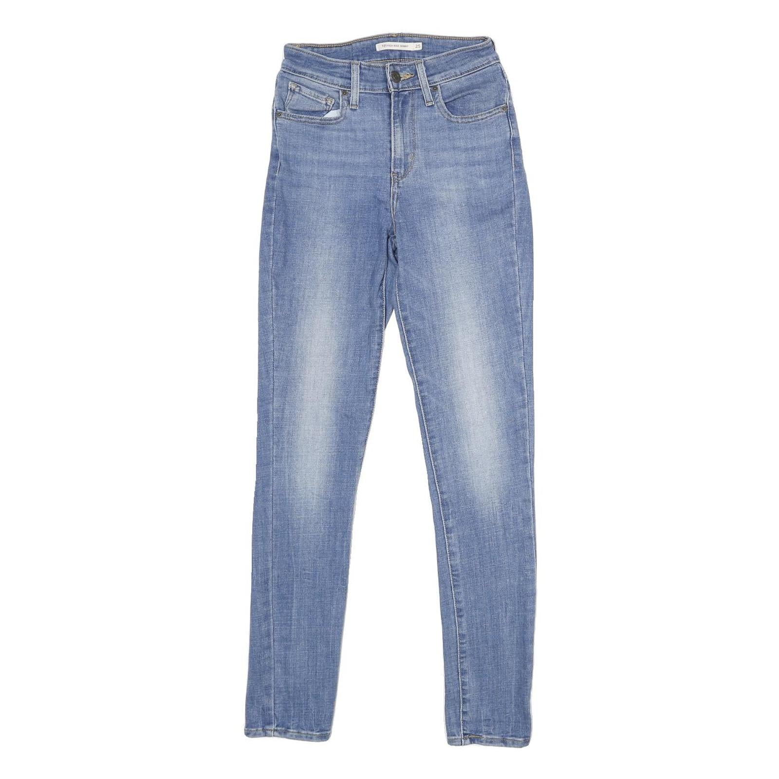 LEVI'S 721 High Rise Skinny Womens Jeans Blue Slim Denim Light W25 L30 Stretch Refurbished - N/A refurbished available on Cerqular