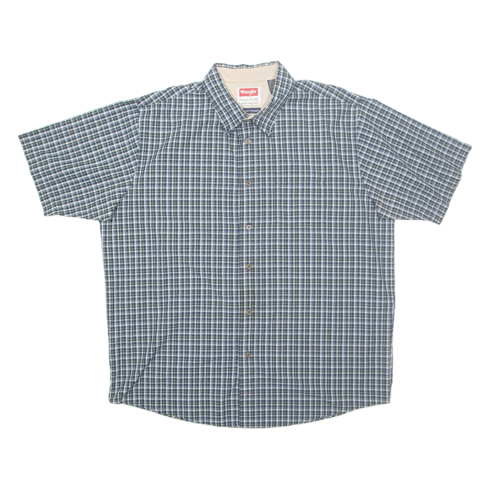 WRANGLER Mens Shirt Blue Check XL Refurbished - N/A refurbished available on Cerqular