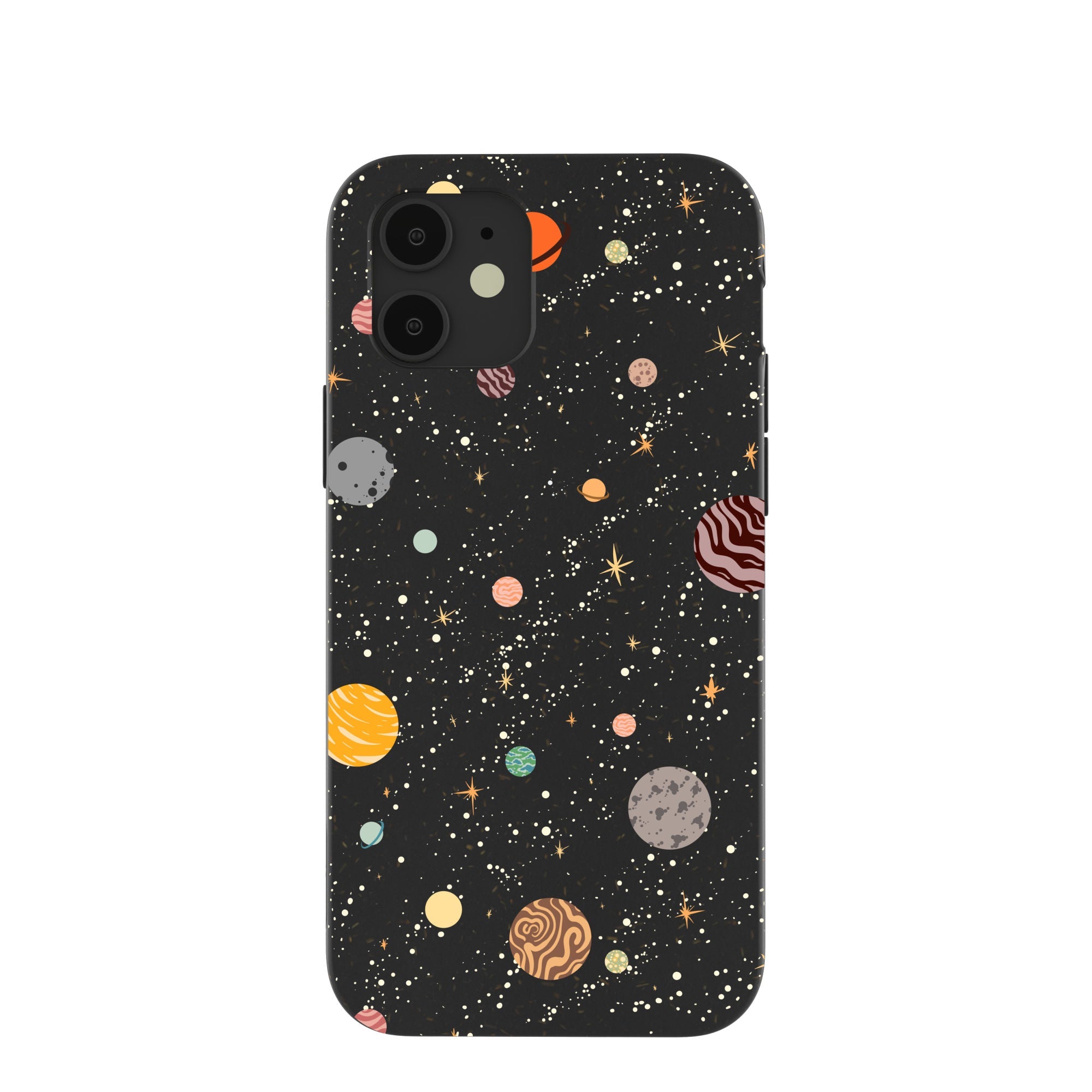 Black Galactic Glow iPhone 12/ iPhone 12 Pro Case Refurbished - Pela Case refurbished available on Cerqular
