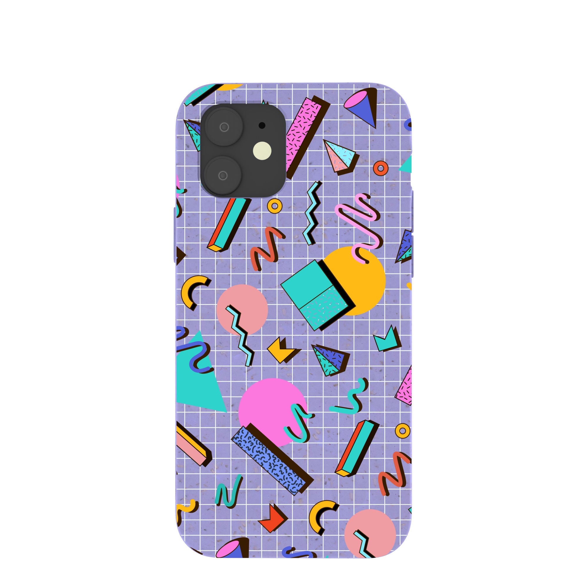 Lavender Retro Grid iPhone 12/ iPhone 12 Pro Case Refurbished - Pela Case refurbished available on Cerqular
