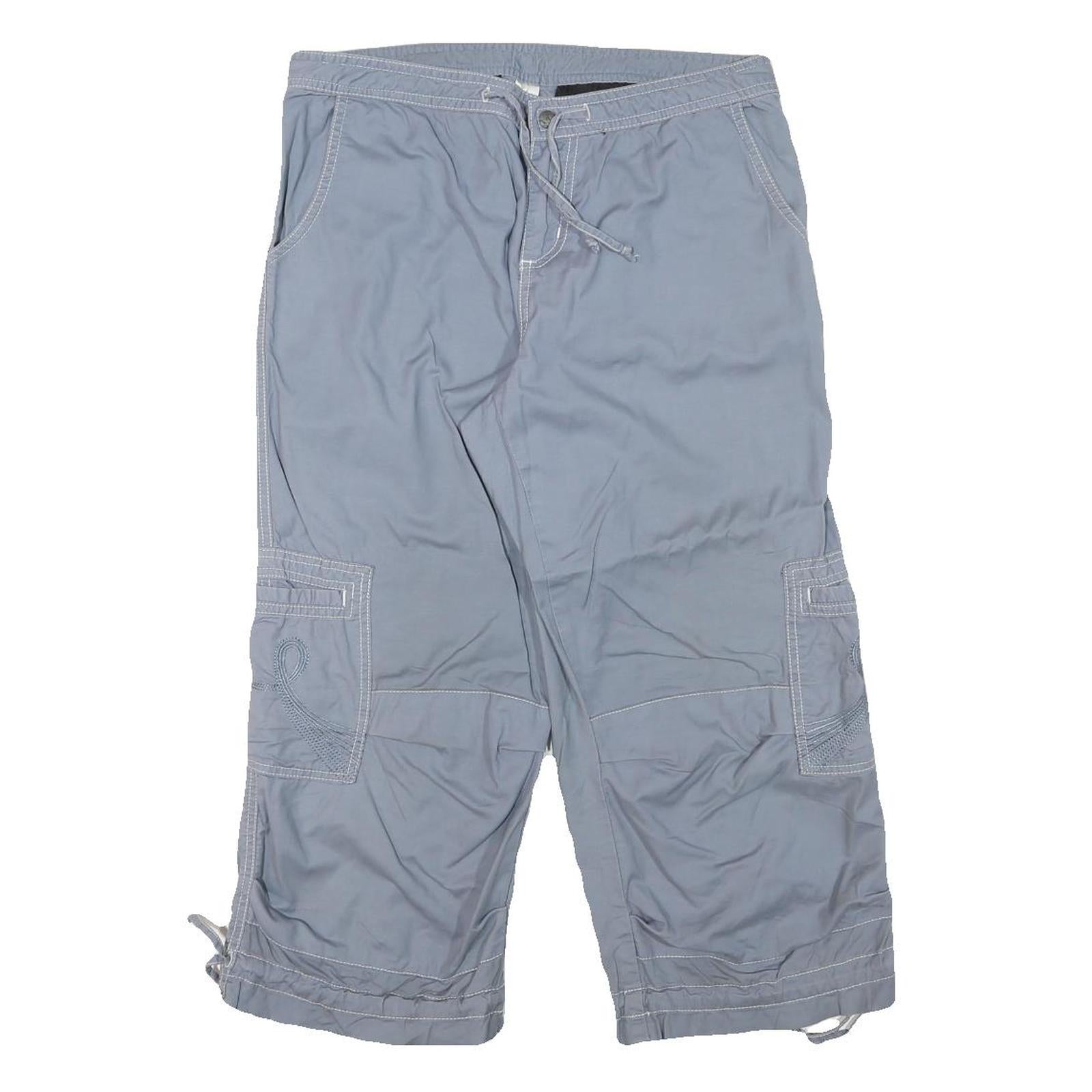Womens Blue Casual Cotton Blend Cargo Shorts L W31 Comfortable Summer Wear Refurbished - N/A refurbished available on Cerqular