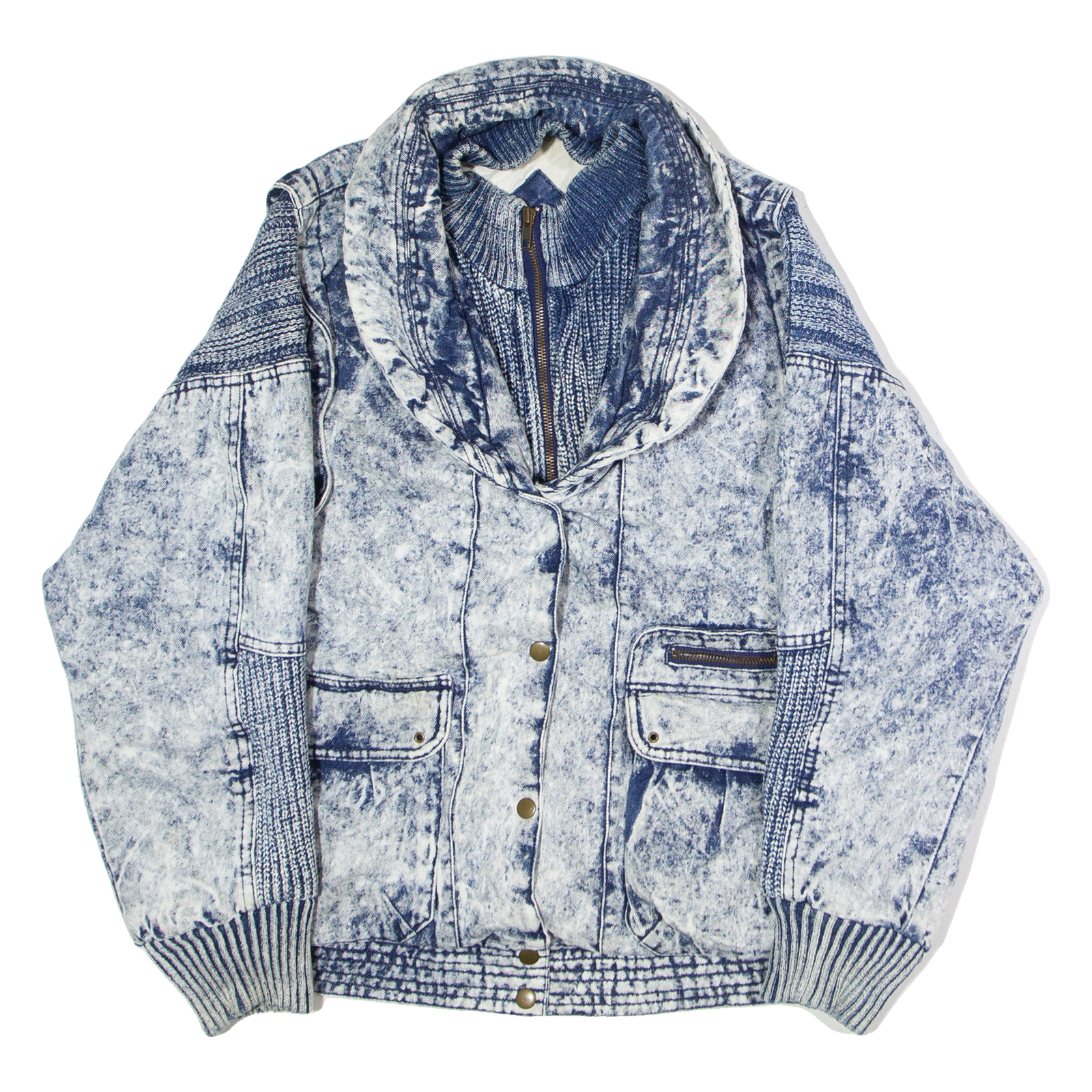 RESOLUTE BAY Womens Denim Jacket Blue 90s S Refurbished - N/A refurbished available on Cerqular
