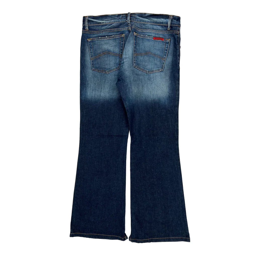 Blend Boot Cut Jeans - 34W 32L Dark Wash Denim Refurbished - Thrifted (note: this is a term often used to describe second- refurbished available on Cerqular