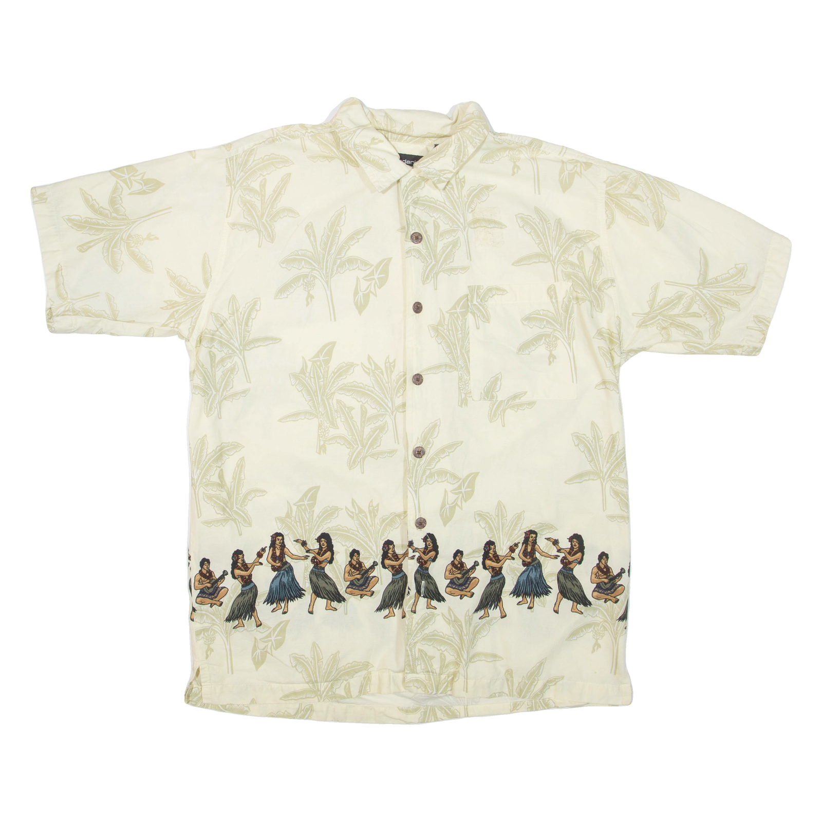 NO BOUNDARIES Mens Hawaiian Shirt Yellow Floral L Refurbished - N/A refurbished available on Cerqular