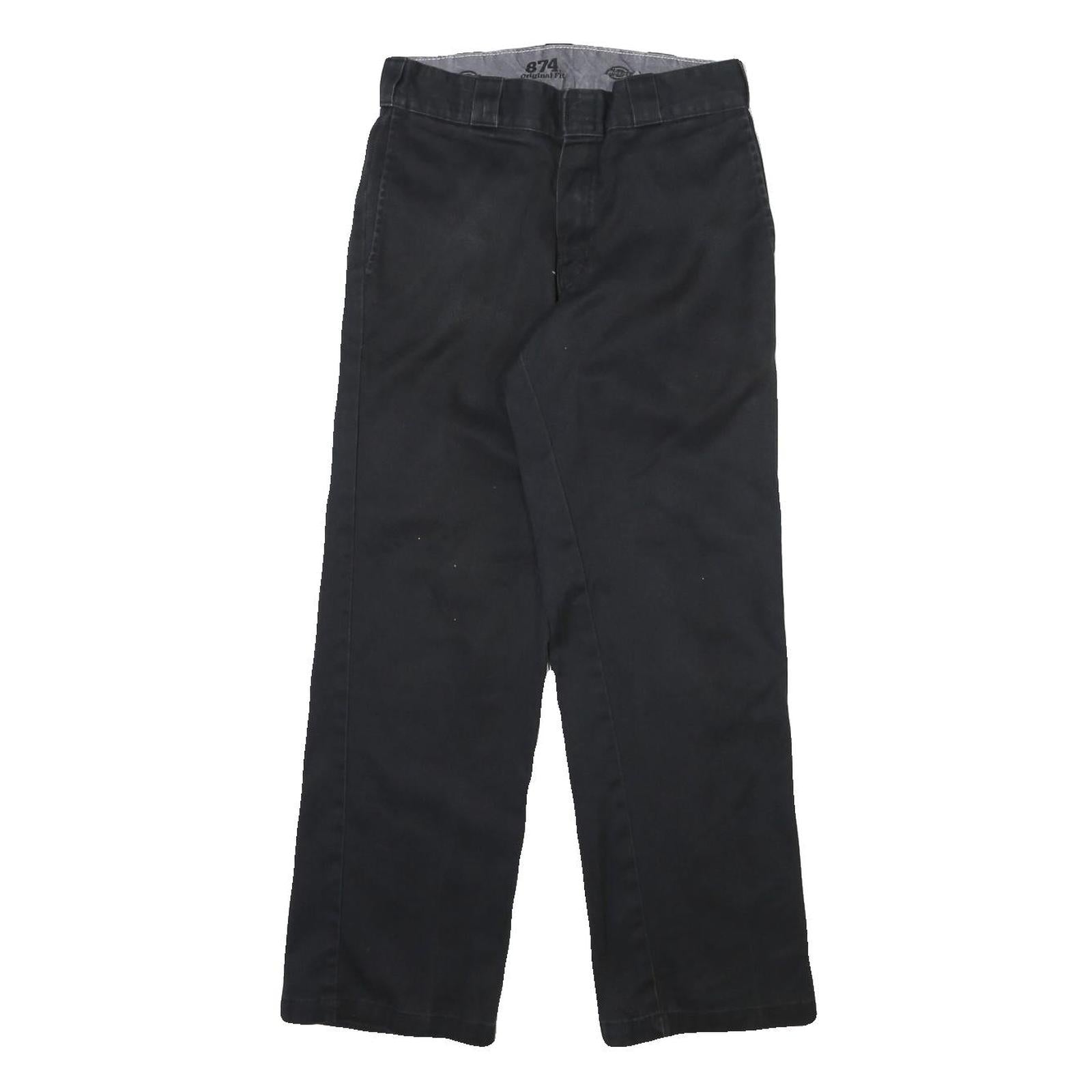 DICKIES Mens Cotton Blend Black Regular Fit Straight Leg Trousers W30 L29 Refurbished - N/A refurbished available on Cerqular
