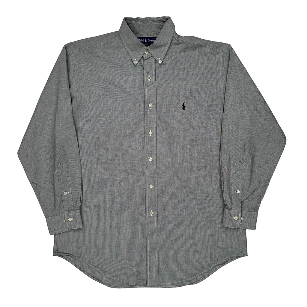 Yarmouth Ralph Lauren Shirt - Large Grey Cotton Refurbished - Thrifted (note: this is a term often used to describe second- refurbished available on Cerqular