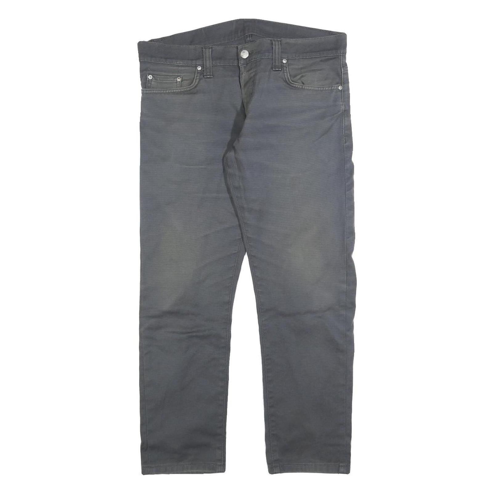 CARHARTT Mens Jeans Grey Slim Slim Straight Denim Medium W34 L27 Cotton Blend Refurbished - N/A refurbished available on Cerqular