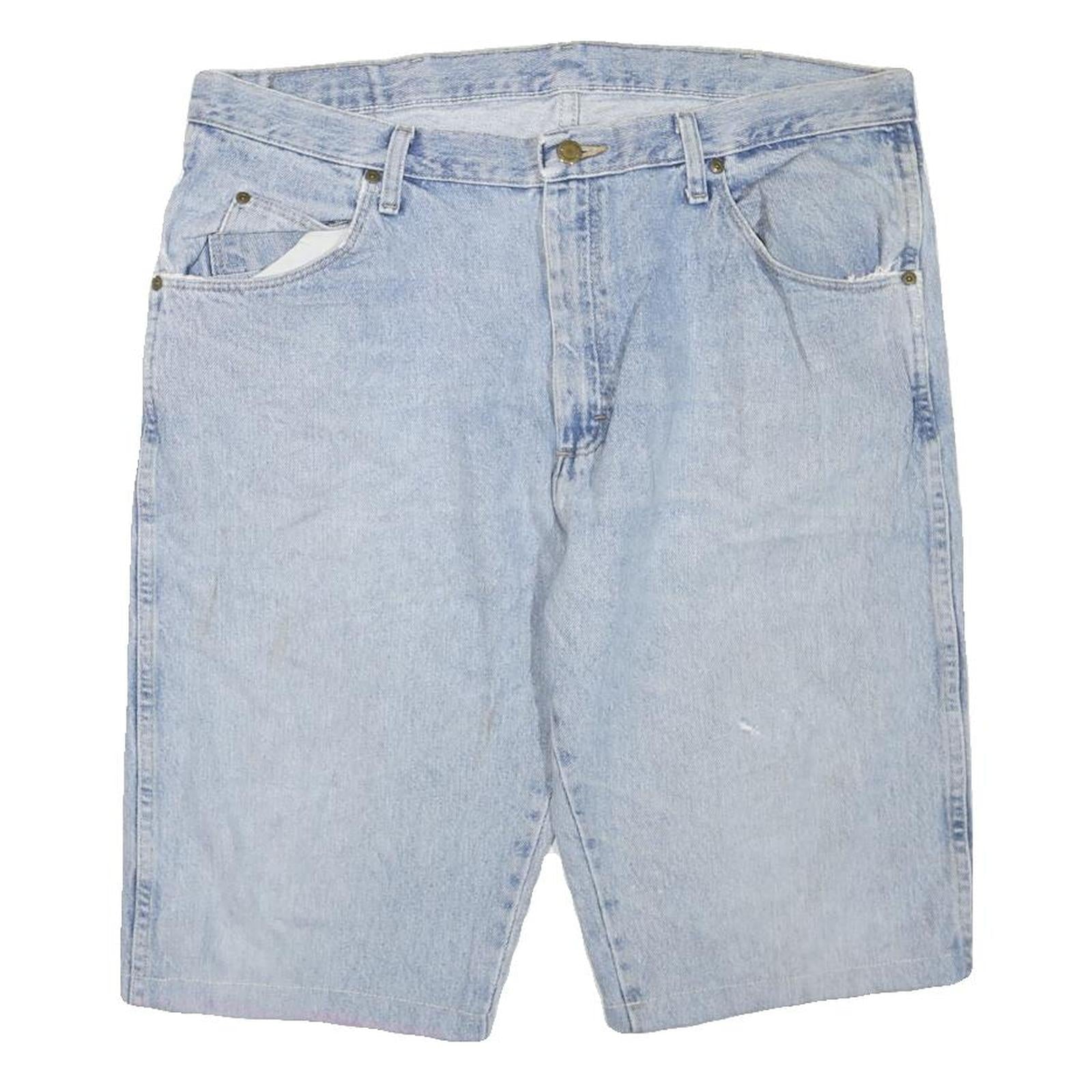 WRANGLER Womens Light Blue Denim Casual Shorts XL W40 Classic Fit Cotton Blend Refurbished - N/A refurbished available on Cerqular
