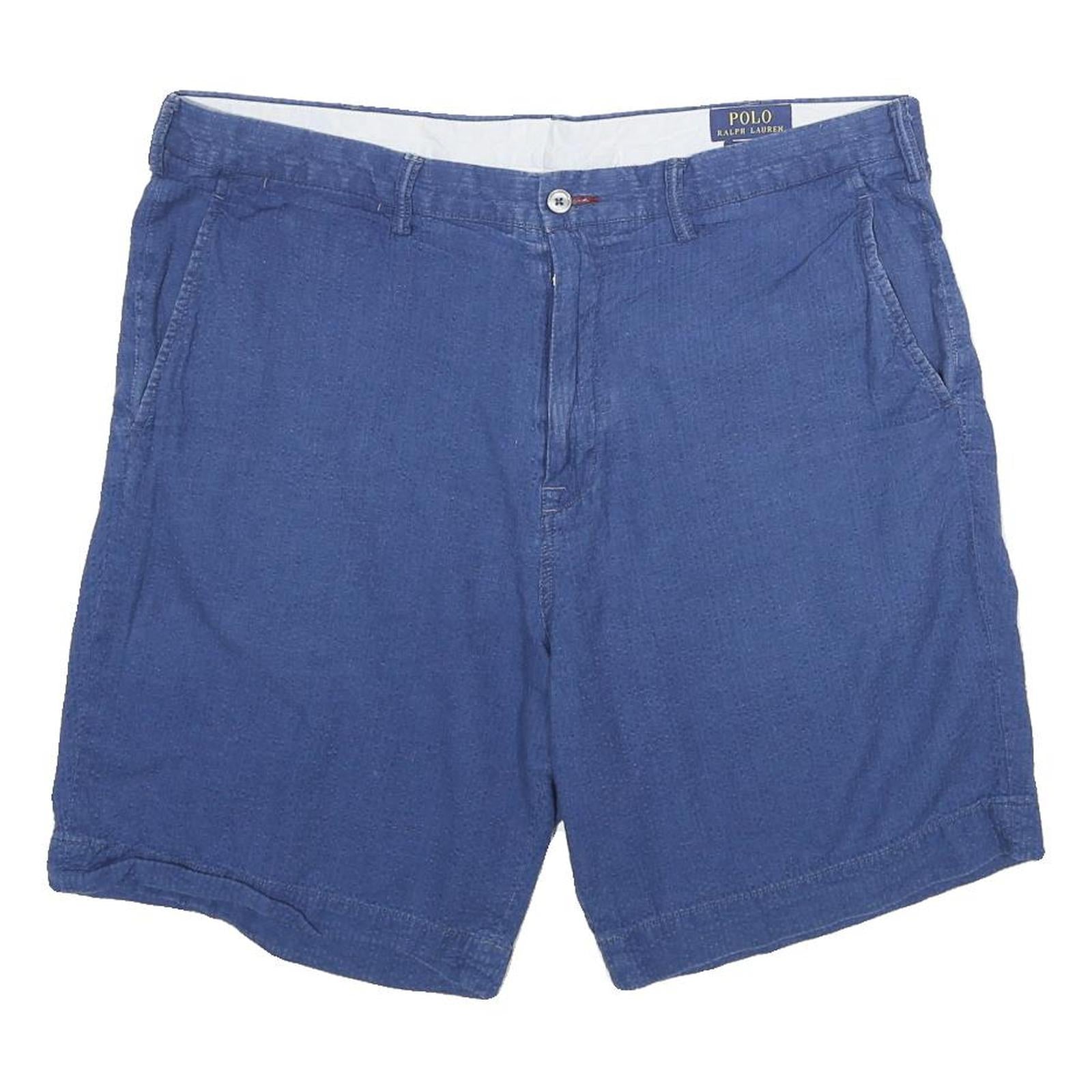 POLO RALPH LAUREN Mens Blue Casual Cotton Shorts L W36 Classic Button Closure Refurbished - N/A refurbished available on Cerqular