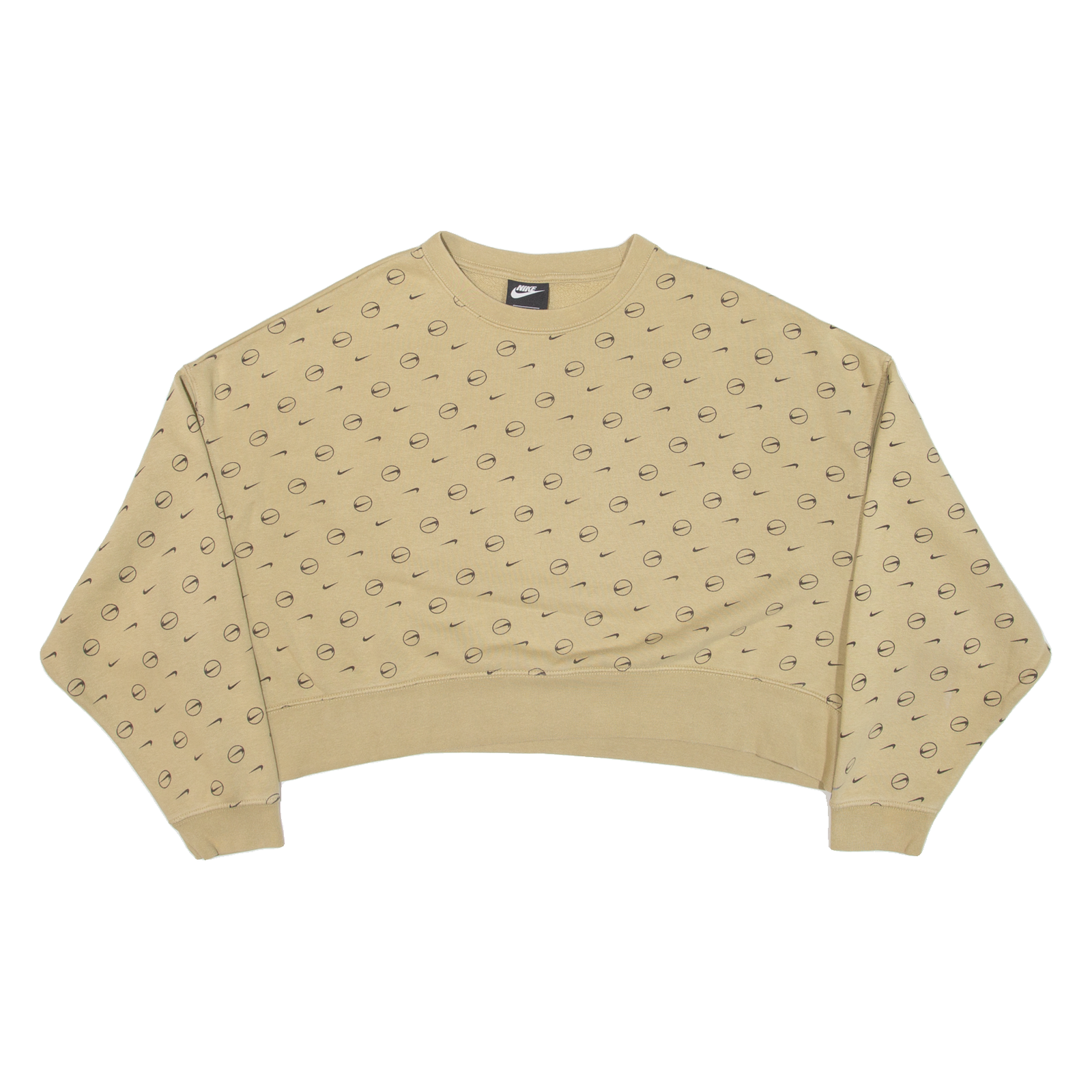 NIKE Cropped Womens Sweatshirt Beige M Refurbished - N/A refurbished available on Cerqular