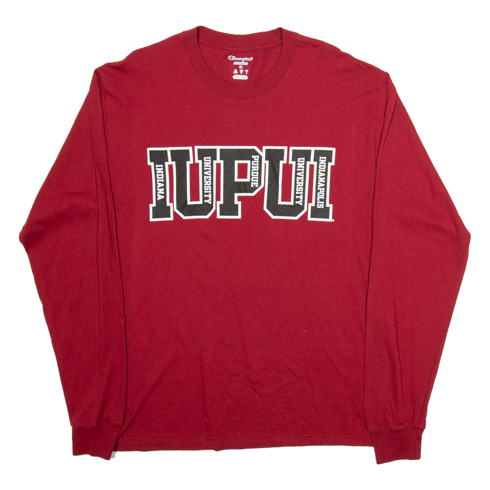 CHAMPION Indiana University Mens T-Shirt Red Long Sleeve USA M Refurbished - N/A refurbished available on Cerqular