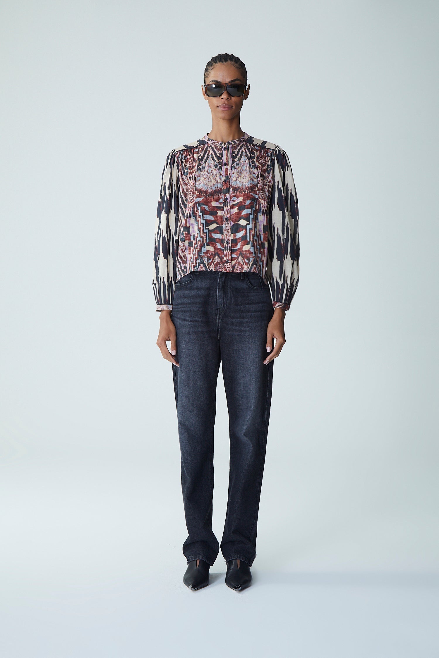 Blouse Junin Celia Blou Sand-Melange | Color: SAND MELANGE | Size: S Refurbished - N/A (I could not find a well-known brand with this name refurbished available on Cerqular