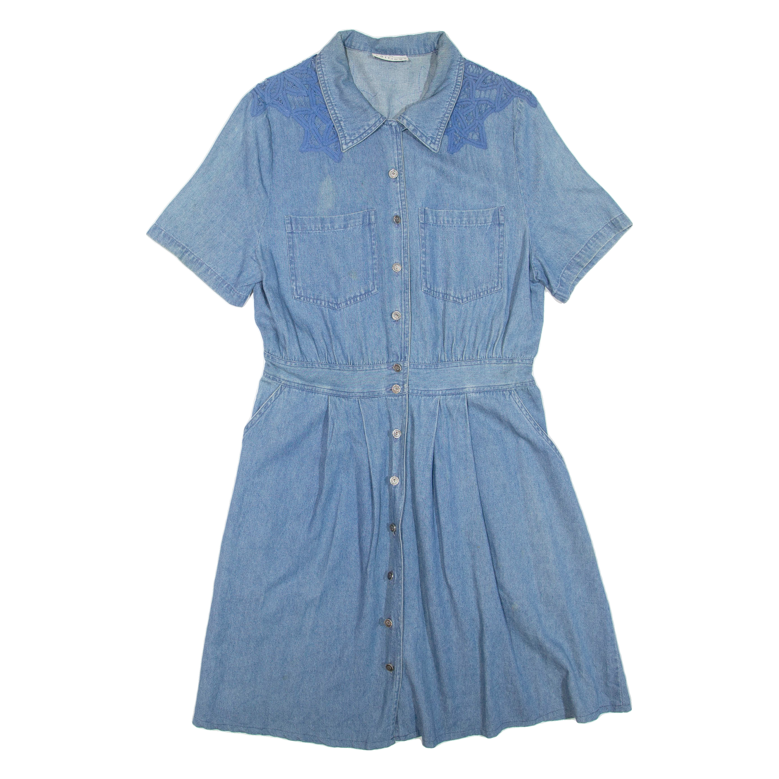 Buy EDITIONS Womens Shirt Dress Blue Denim Short Sleeve Short M Refurbished - $27.29 EDITIONS Womens Shirt Dress Blue Denim Short Sleeve Short M Refurbished - N/A refurbished available on Cerqular