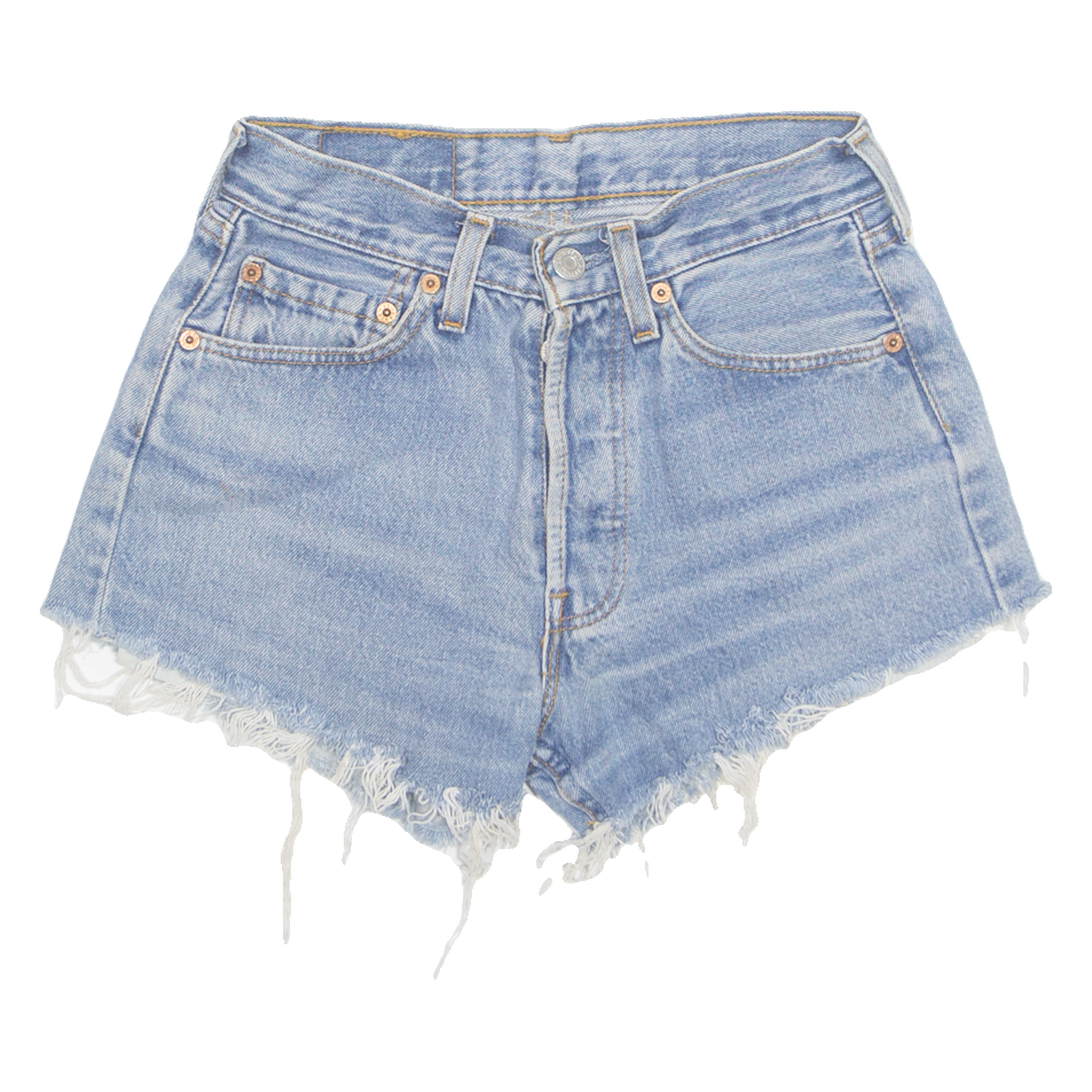 LEVI'S Cut Off 501 Womens Denim Shorts Blue XS W25 Refurbished - N/A refurbished available on Cerqular