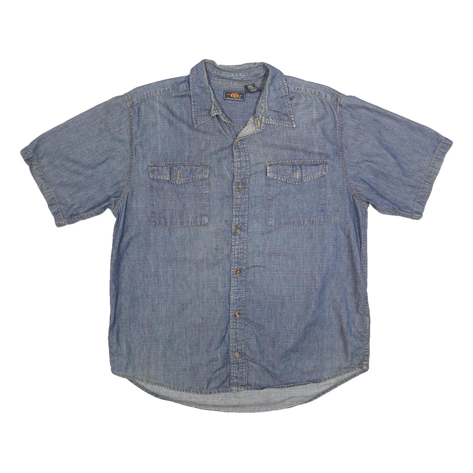 Buy ROUTE 66 Mens Blue Denim Shirt L Cotton Casual Short Sleeve Button Pocket Refurbished - $19.49 ROUTE 66 Mens Blue Denim Shirt L Cotton Casual Short Sleeve Button Pocket Refurbished - N/A refurbished available on Cerqular