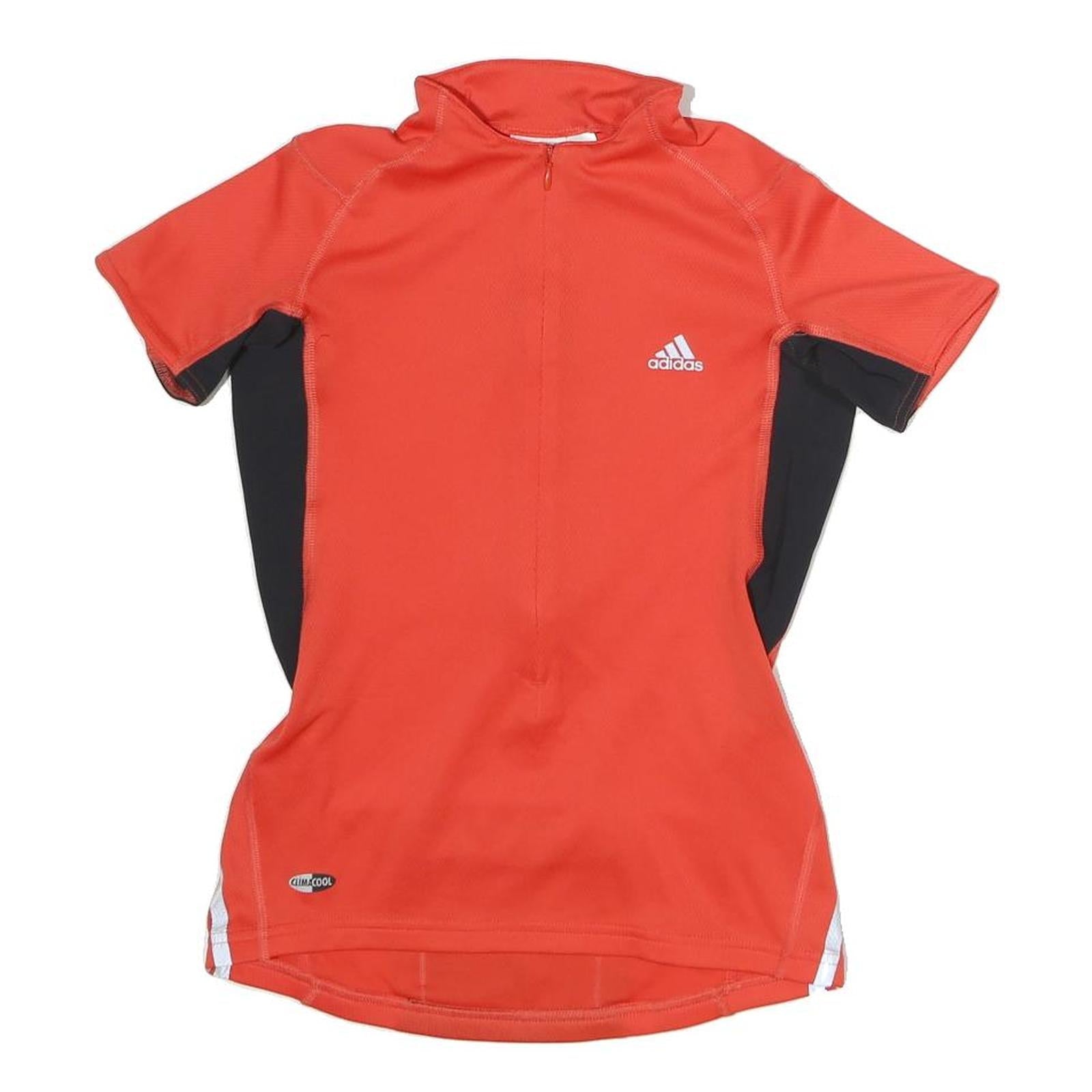 ADIDAS Mens Red & Black Modern T-Shirt S Short Sleeve Half Zip Sportswear Refurbished - N/A refurbished available on Cerqular