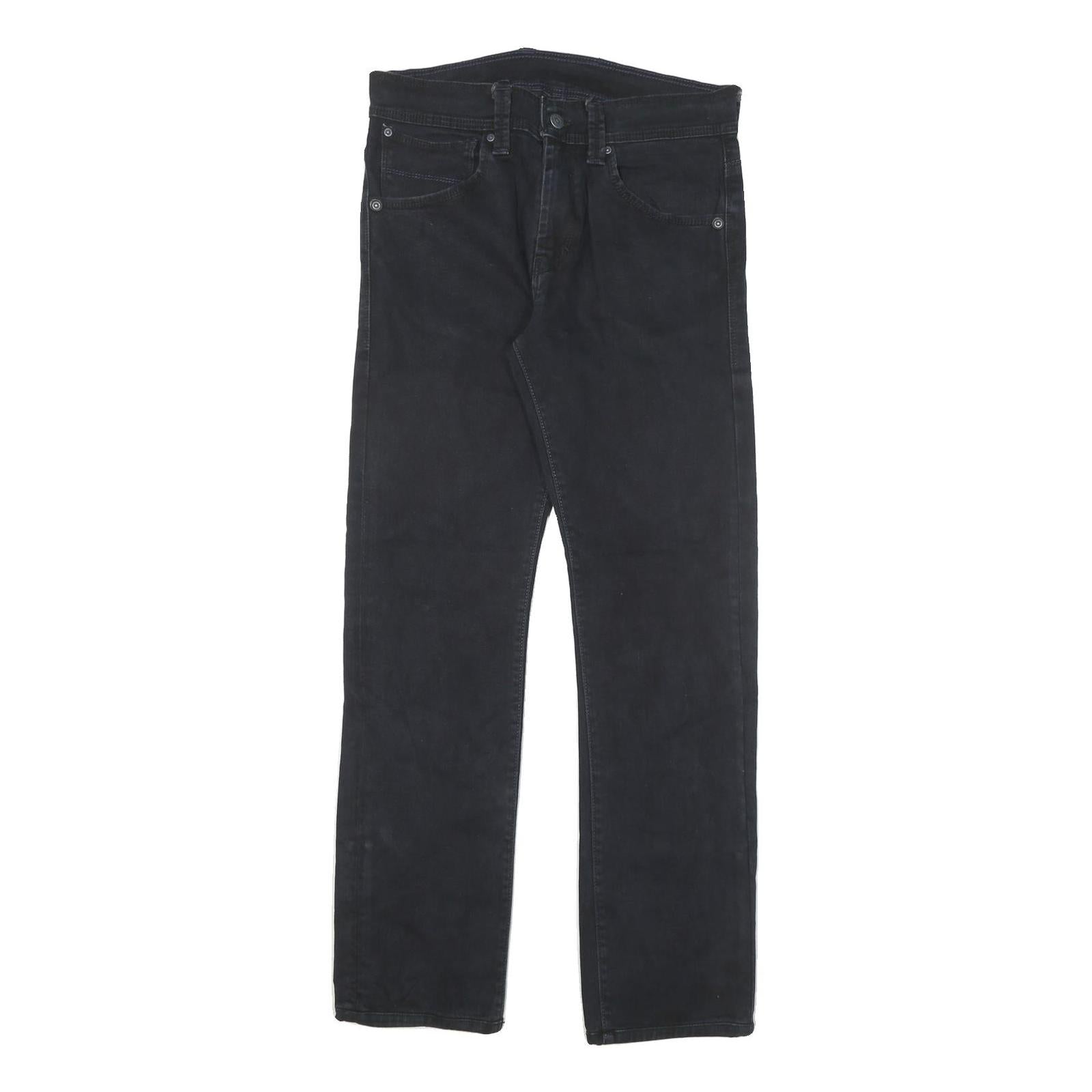 LEVI'S Mens Cotton Blend Black Slim Straight Trousers W32 L30 Classic Zip Pocket Refurbished - N/A refurbished available on Cerqular