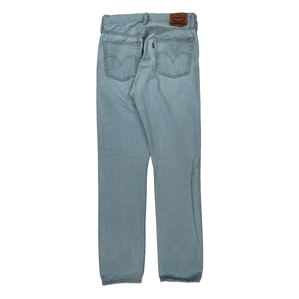 501 Levis Jeans - 29W 30L Light Wash Cotton Refurbished - Thrifted (note: this is a term often used to describe second- refurbished available on Cerqular