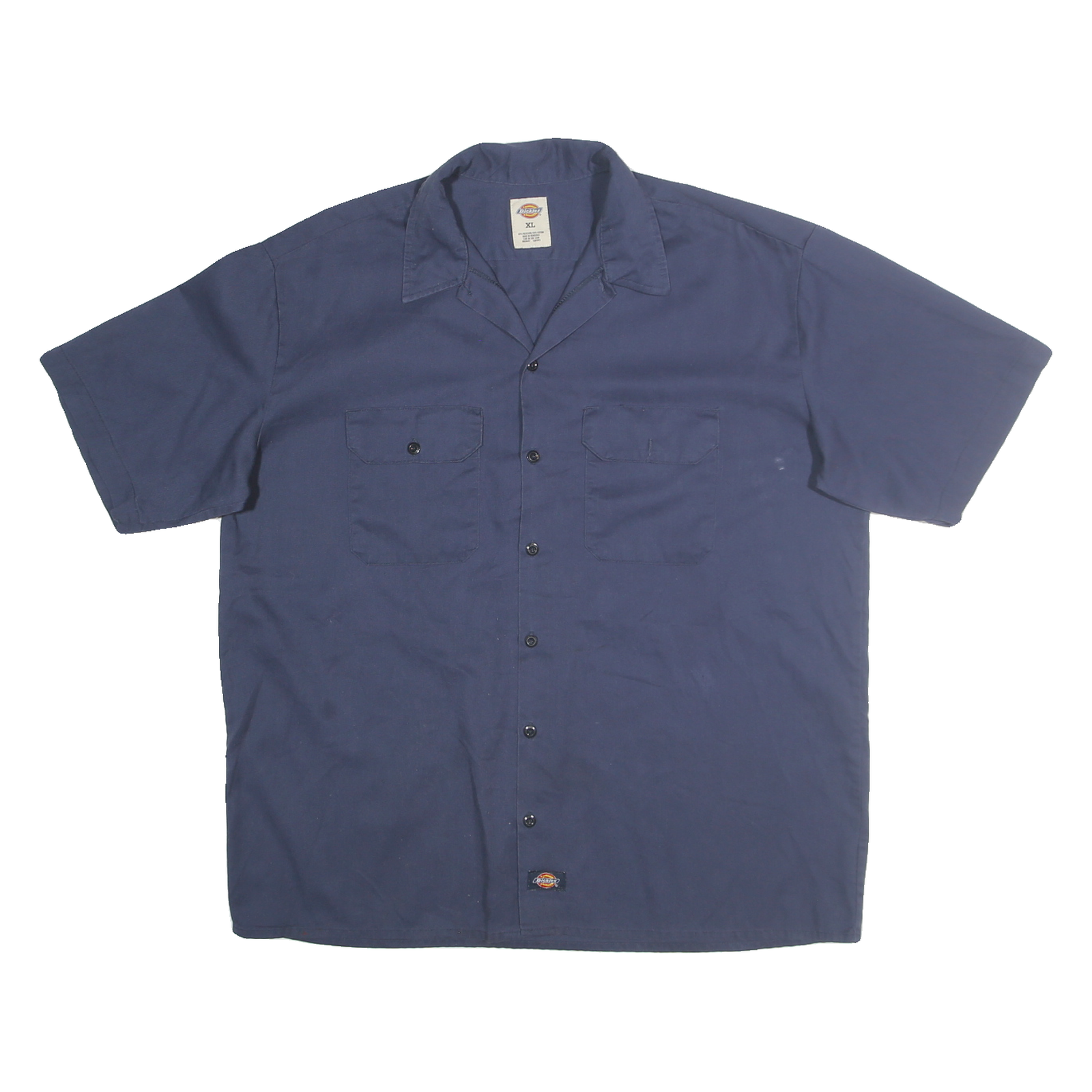 DICKIES Mens Blue Work Shirt Cotton Blend XL Button Front Pockets Refurbished - N/A refurbished available on Cerqular