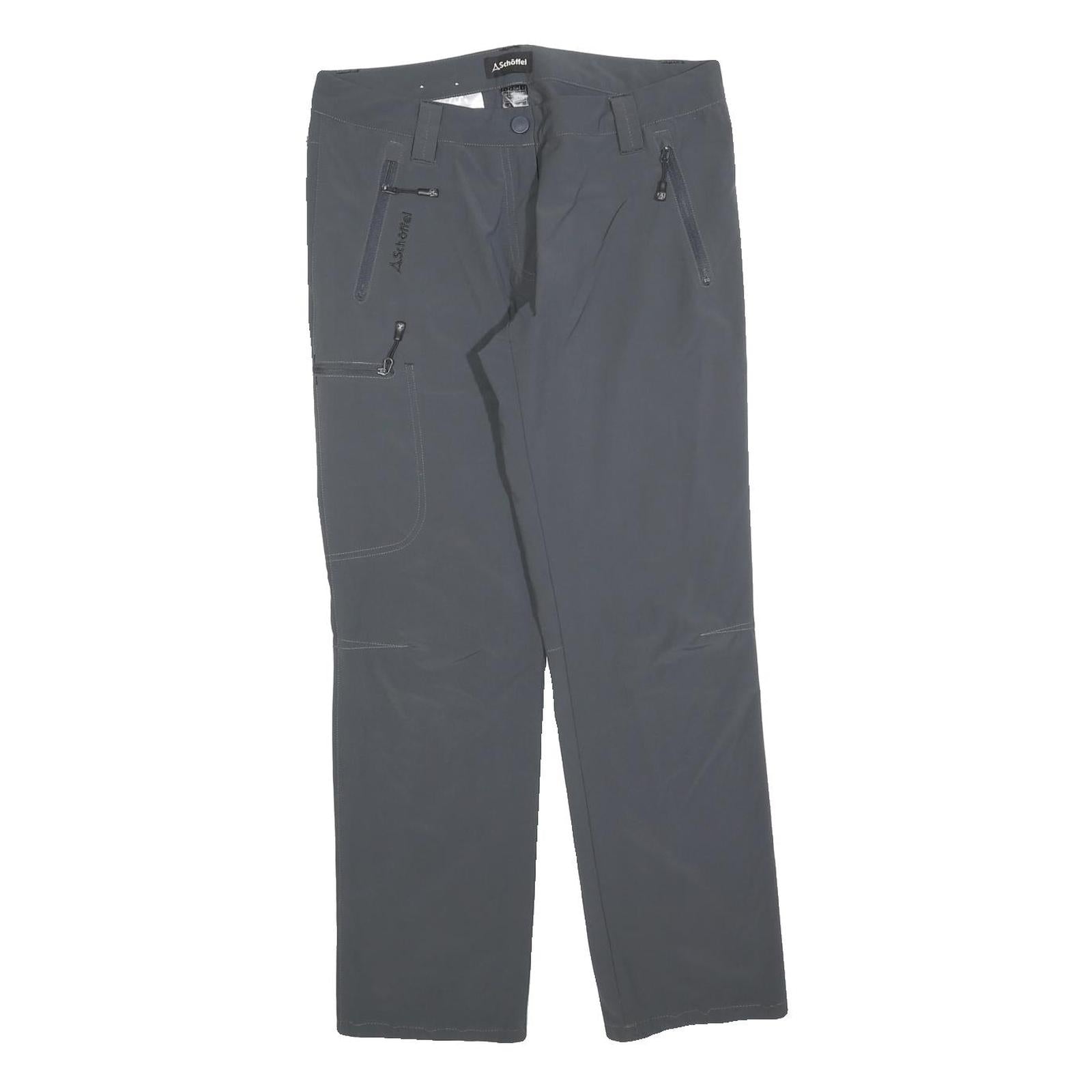 SCHOFFEL Womens Polyester Blend Grey Regular Fit Straight Leg Trousers W30 L28 Refurbished - N/A refurbished available on Cerqular