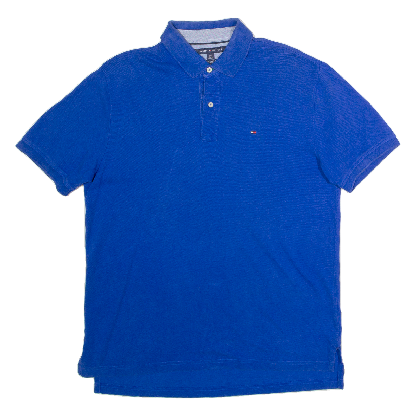 TOMMY HILFIGER Mens Polo Shirt Blue L Refurbished - N/A refurbished available on Cerqular
