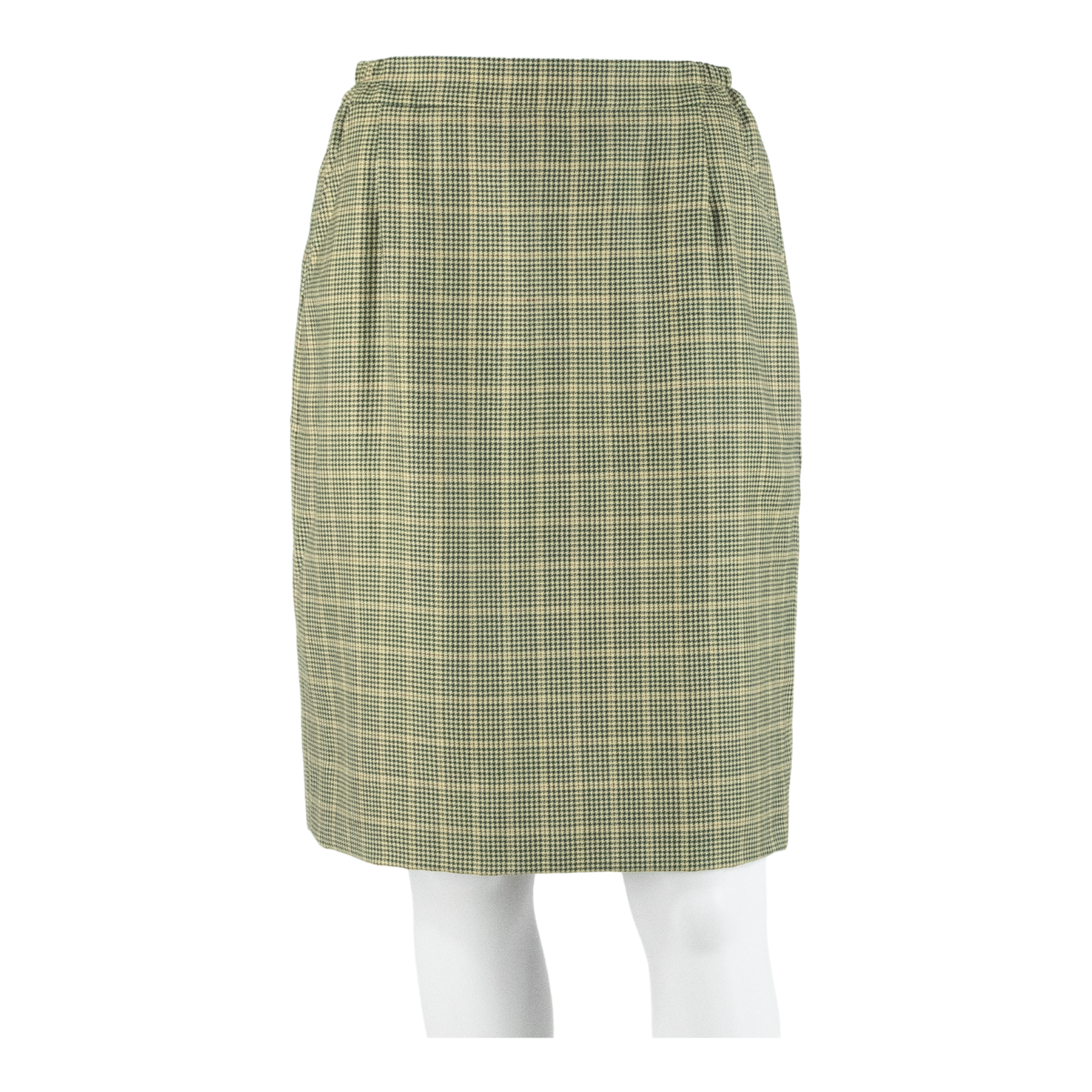 BURBERRY Womens Pencil Skirt Green Knee Length 90s Houndstooth M Refurbished - N/A refurbished available on Cerqular