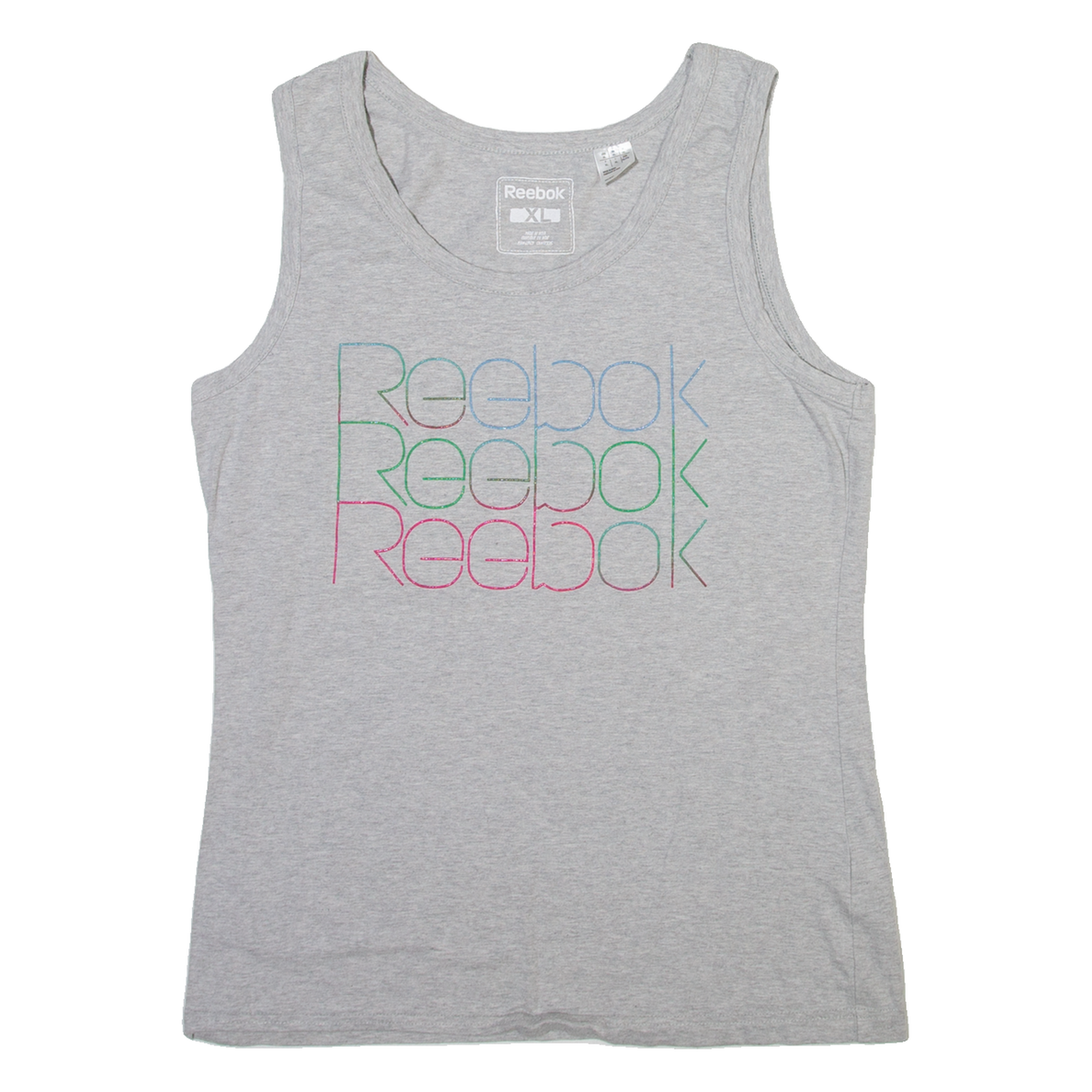 REEBOK Womens Vest Grey Sleeveless XL Refurbished - N/A refurbished available on Cerqular