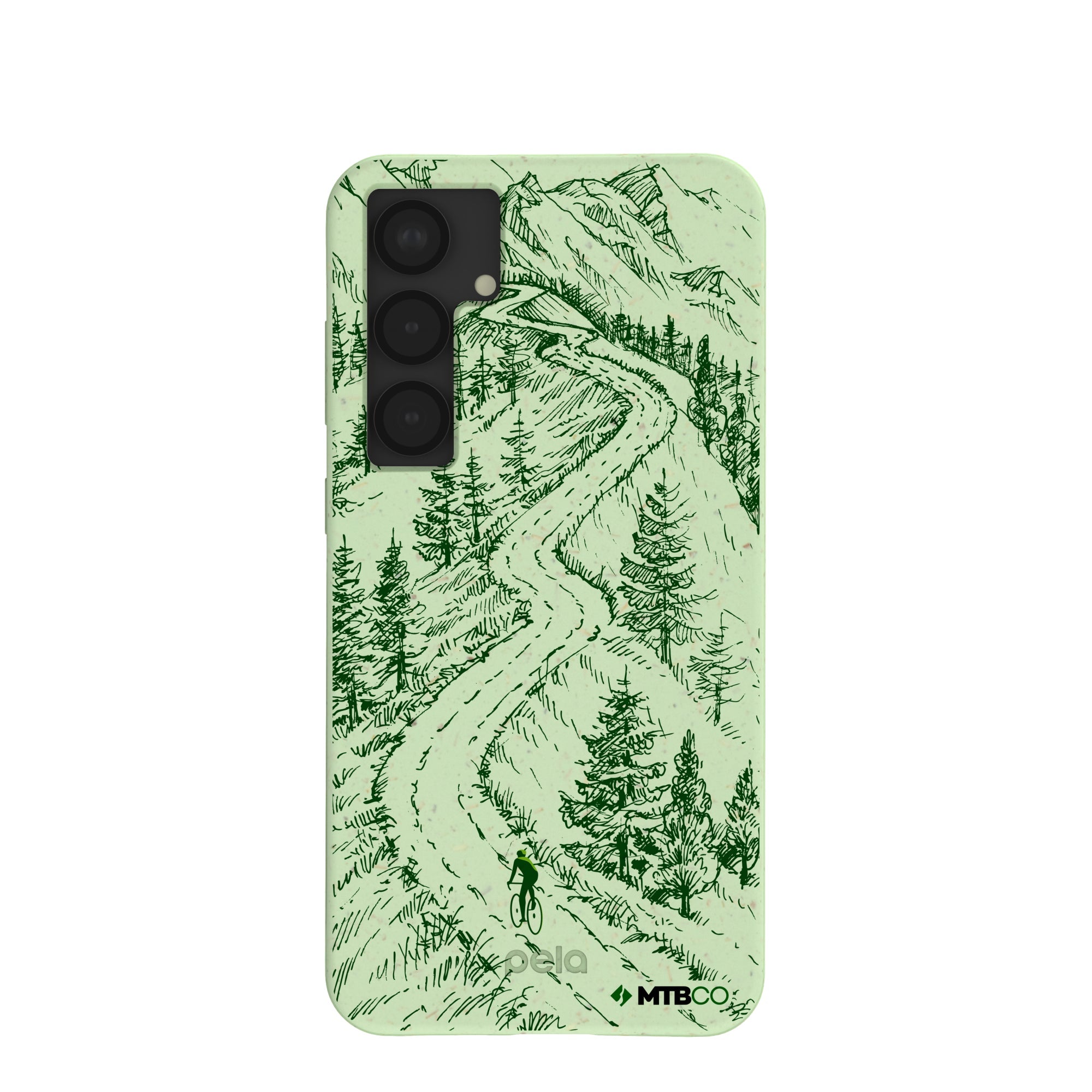 Sage Green Into the Mountains MTBCO Samsung Galaxy S25+(Plus) Case Refurbished - Pela Case refurbished available on Cerqular