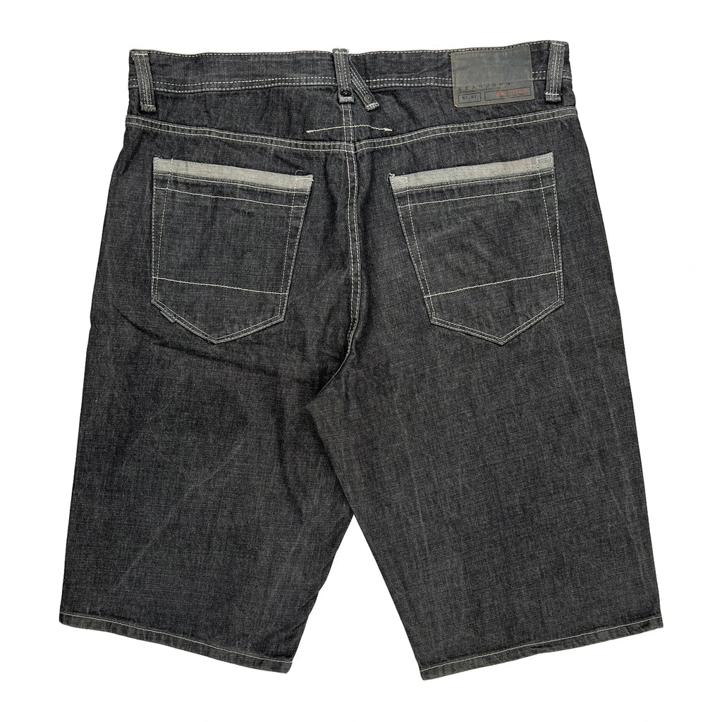 Sean John Hip Hop Denim Shorts - 38W 12L Grey Denim Refurbished - Thrifted (note: this is a term often used to describe second- refurbished available on Cerqular