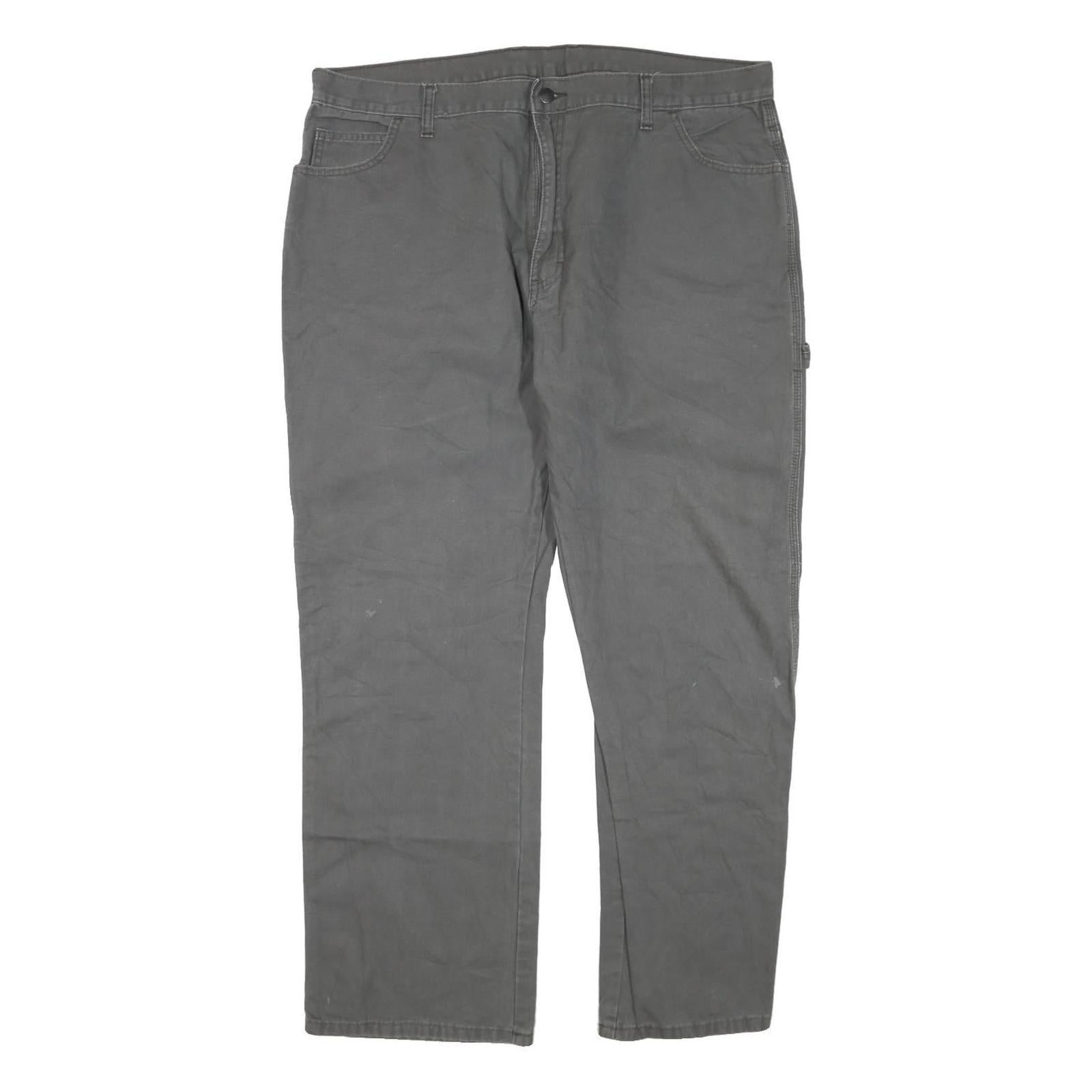 DICKIES Womens Grey Cotton Blend Regular Straight Trousers W40 L30 Workwear Refurbished - N/A refurbished available on Cerqular