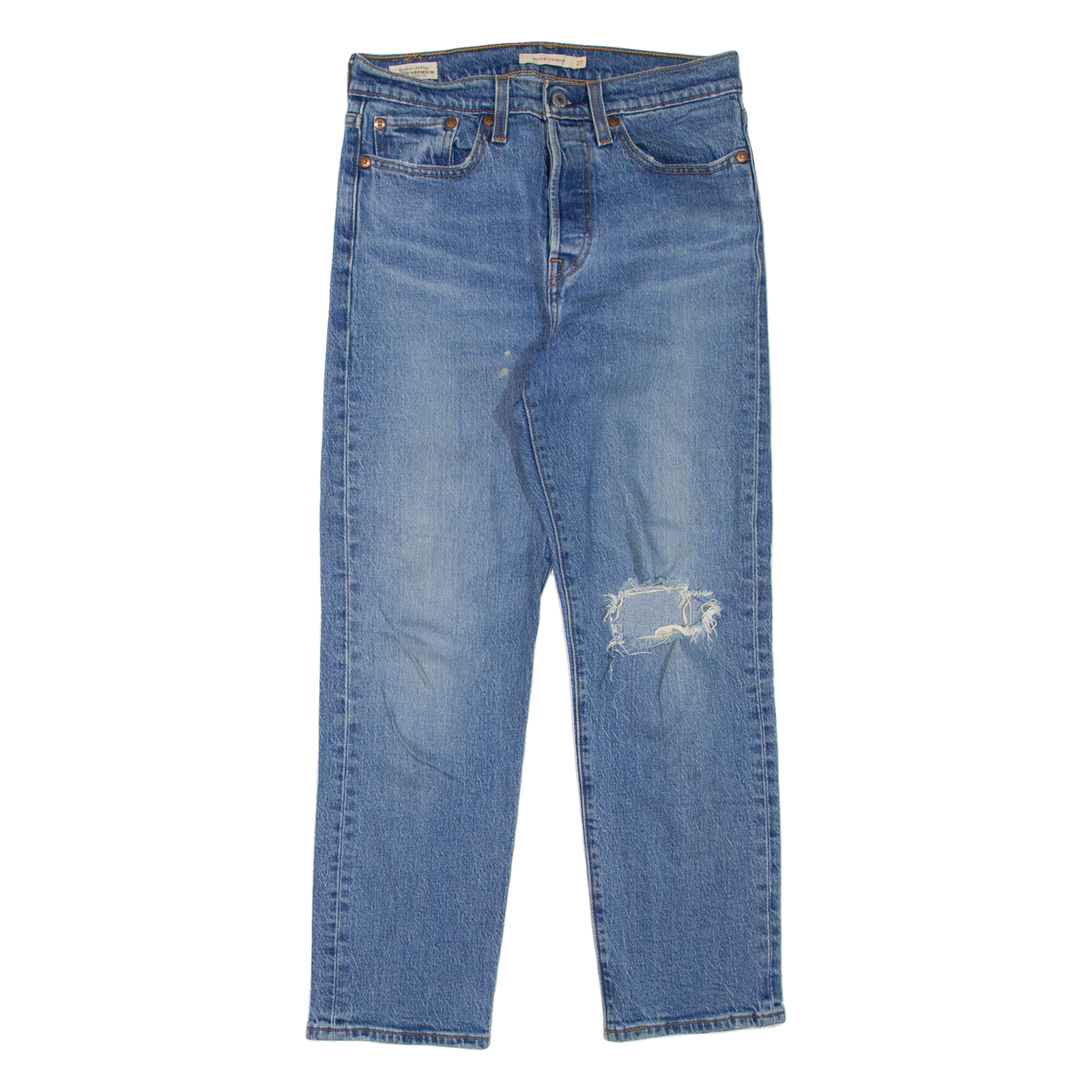 LEVI'S Wedgie Womens Jeans Blue Regular Tapered Stone Wash W27 L26 Refurbished - N/A refurbished available on Cerqular