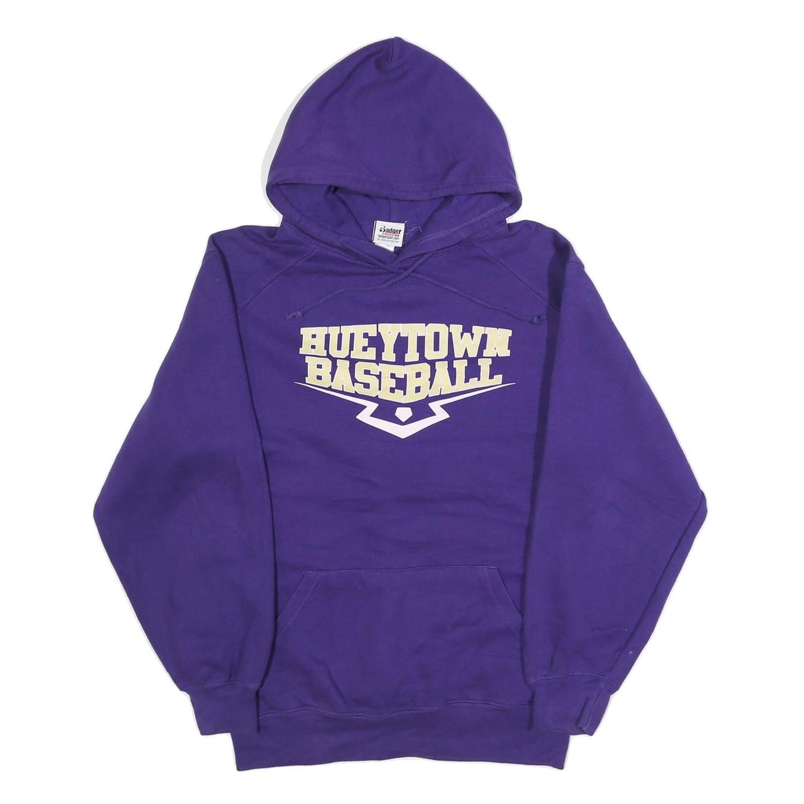 BADGER Mens Purple Hueytown Baseball Hoodie S Cotton Blend Pullover Casual Refurbished - N/A refurbished available on Cerqular