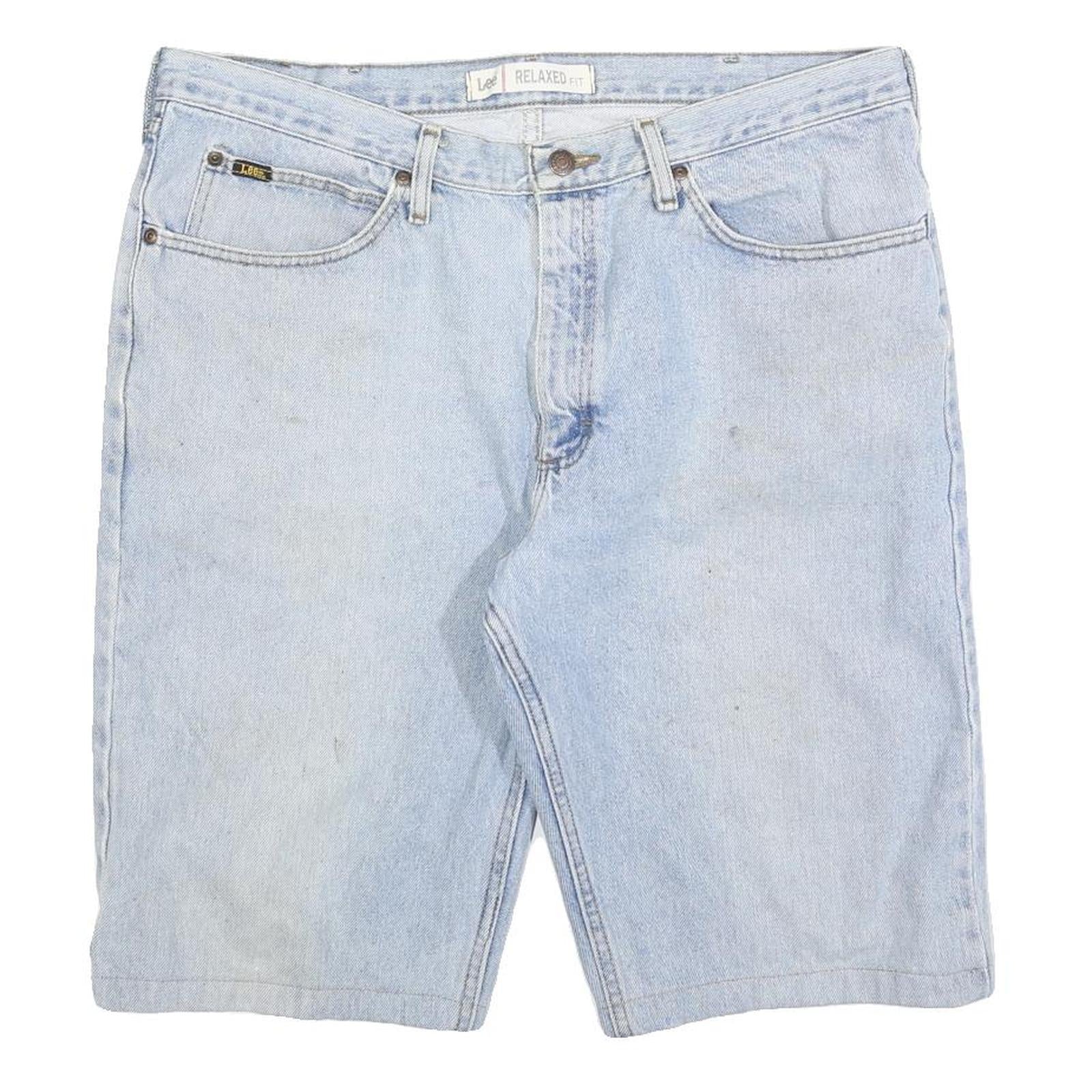 LEE Mens Shorts Blue Denim Relaxed Fit XL W38 Casual Cotton Blend Summer Refurbished - N/A refurbished available on Cerqular
