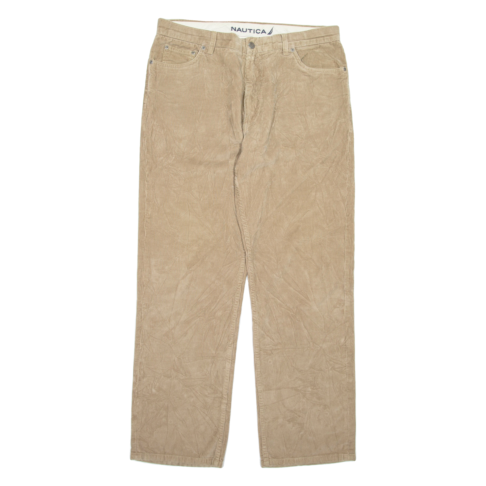 NAUTICA Womens Corduroy Trousers Brown Regular Straight W34 L32 Refurbished - N/A refurbished available on Cerqular