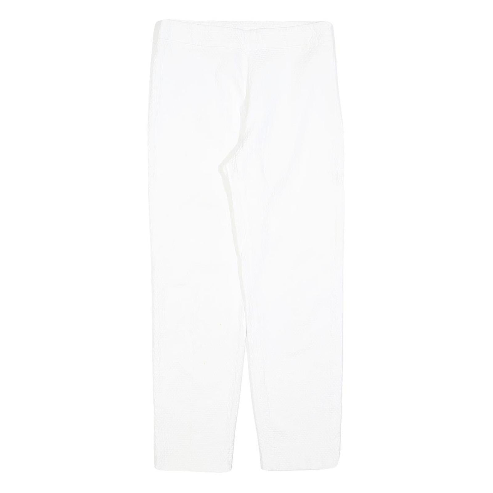 MAX MARA STUDIO Womens Polyester Blend White Slim Trousers W26 L26 Zip Casual Refurbished - N/A refurbished available on Cerqular