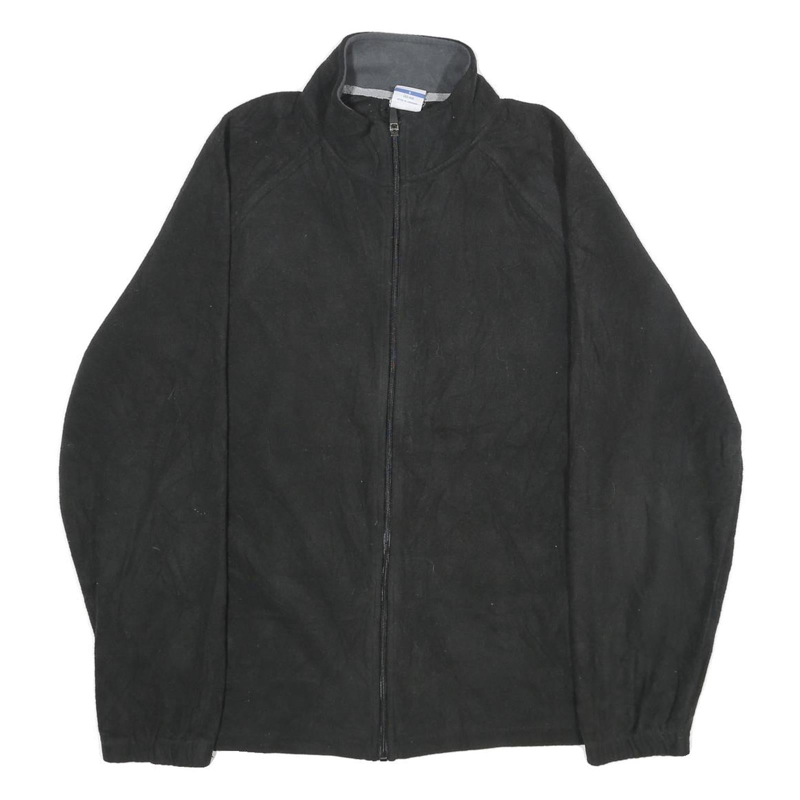 STARTER Mens Black Zip Jacket L Polyester Plain Casual Sportwear Lightweight Refurbished - N/A refurbished available on Cerqular