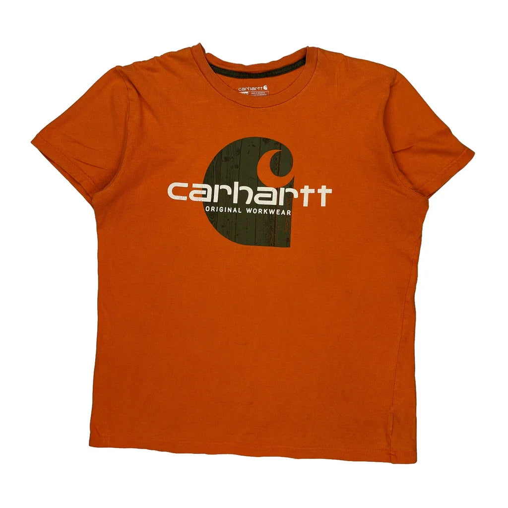 Buy Carhartt T-Shirt - XL Orange Cotton Refurbished - $20.09 Carhartt T-Shirt - XL Orange Cotton Refurbished - Thrifted (note: this is a term often used to describe second- refurbished available on Cerqular