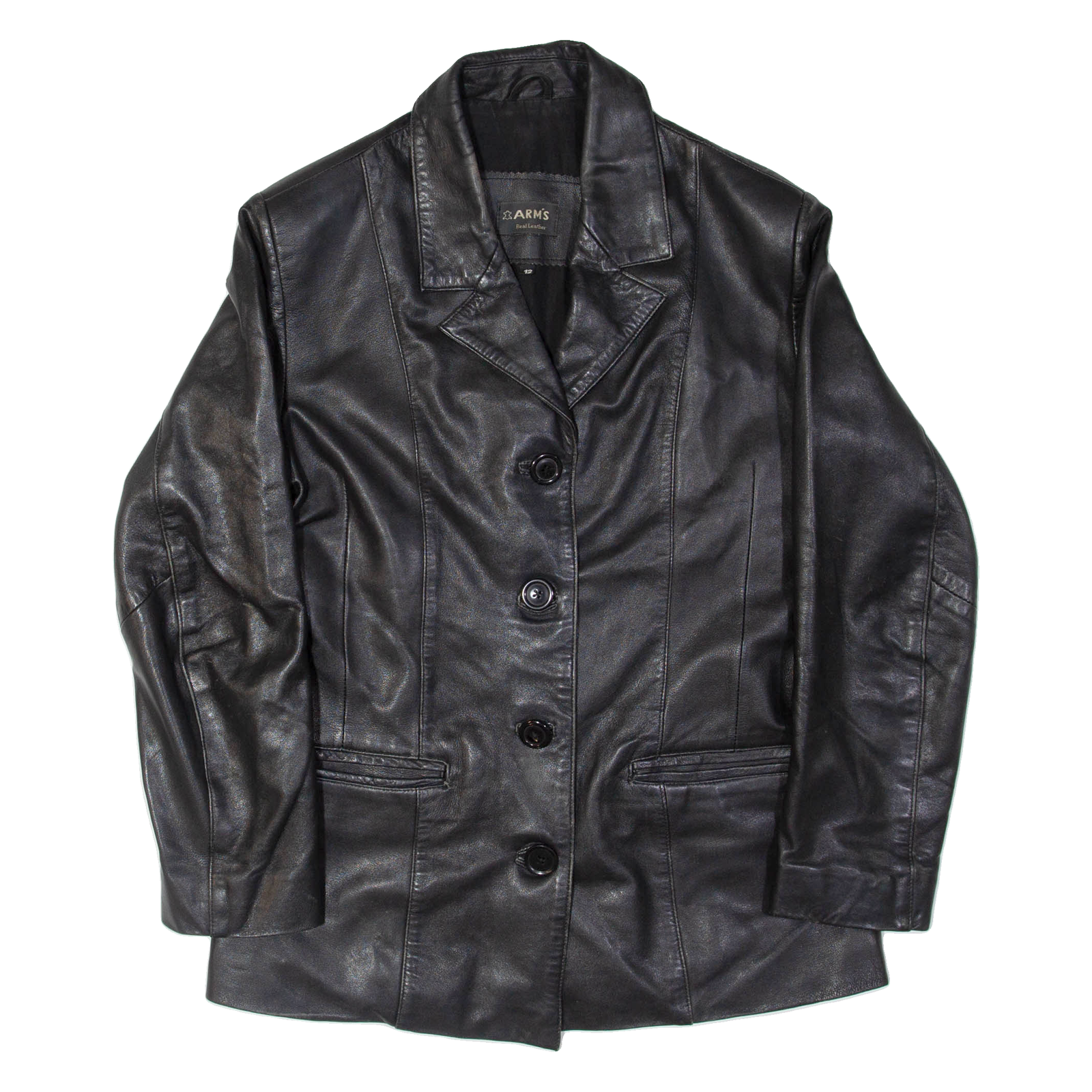 ARMS Womens Jacket Black Leather UK 12 Refurbished - N/A refurbished available on Cerqular