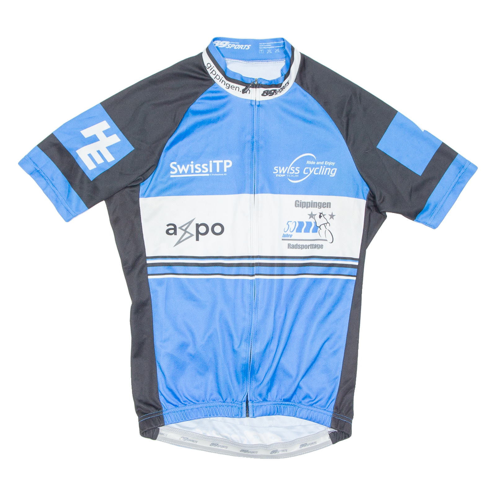 Cycling Mens Jersey Blue 1/2 Zip S Refurbished - N/A refurbished available on Cerqular