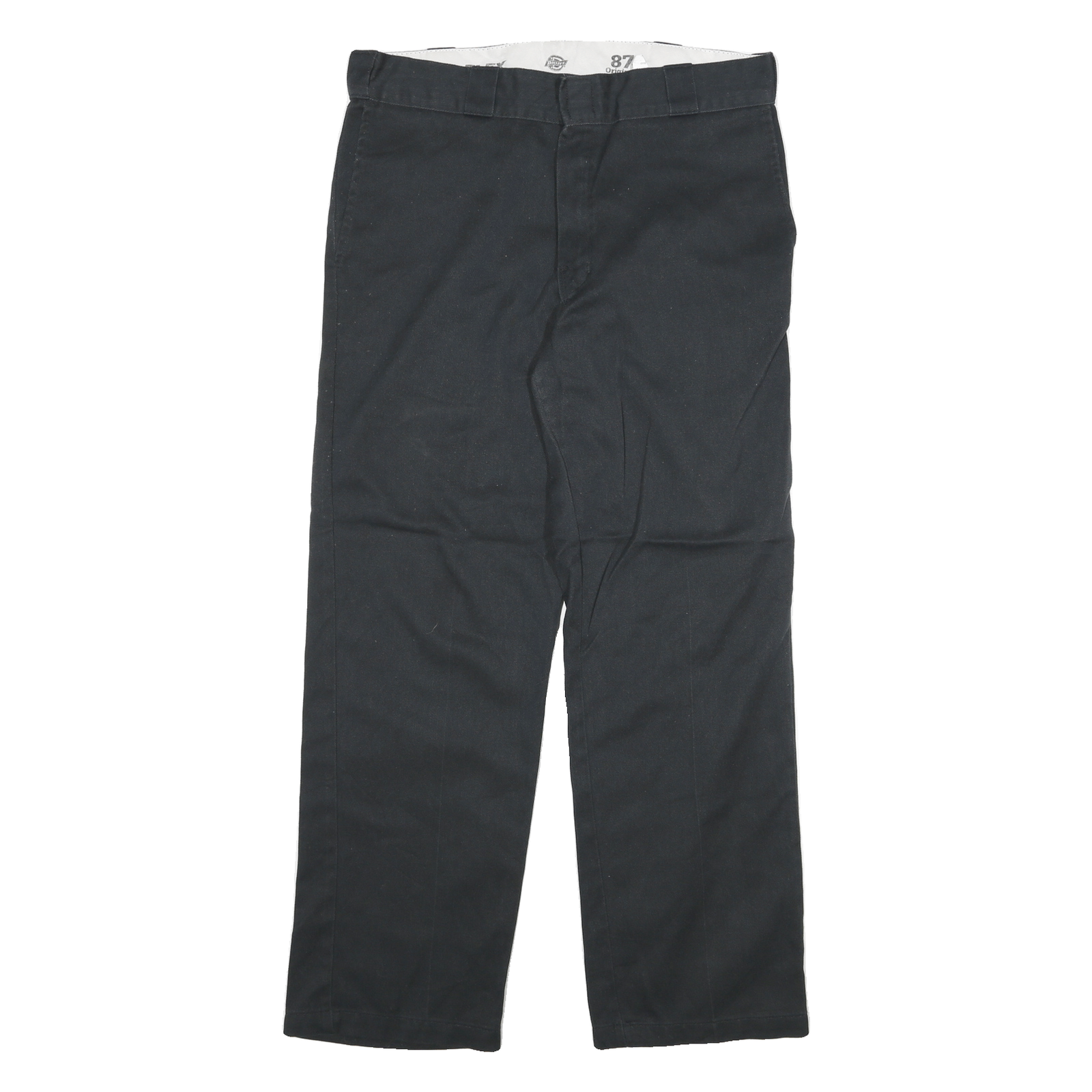 DICKIES Mens Cotton Blend Black Regular Straight Trousers W32 L28 Workwear Refurbished - N/A refurbished available on Cerqular