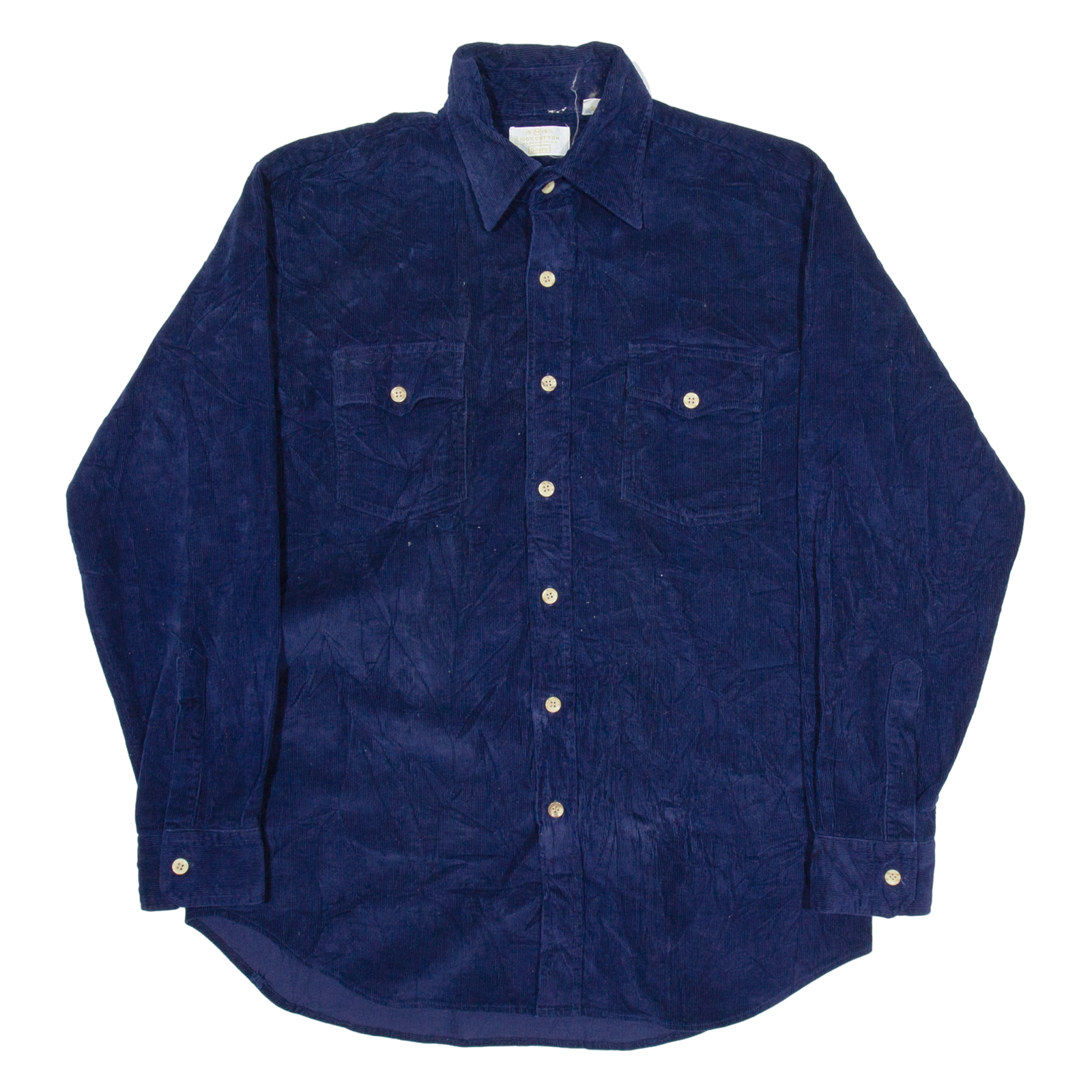 SEARS Mens Plain Shirt Blue Long Sleeve M Refurbished - N/A refurbished available on Cerqular
