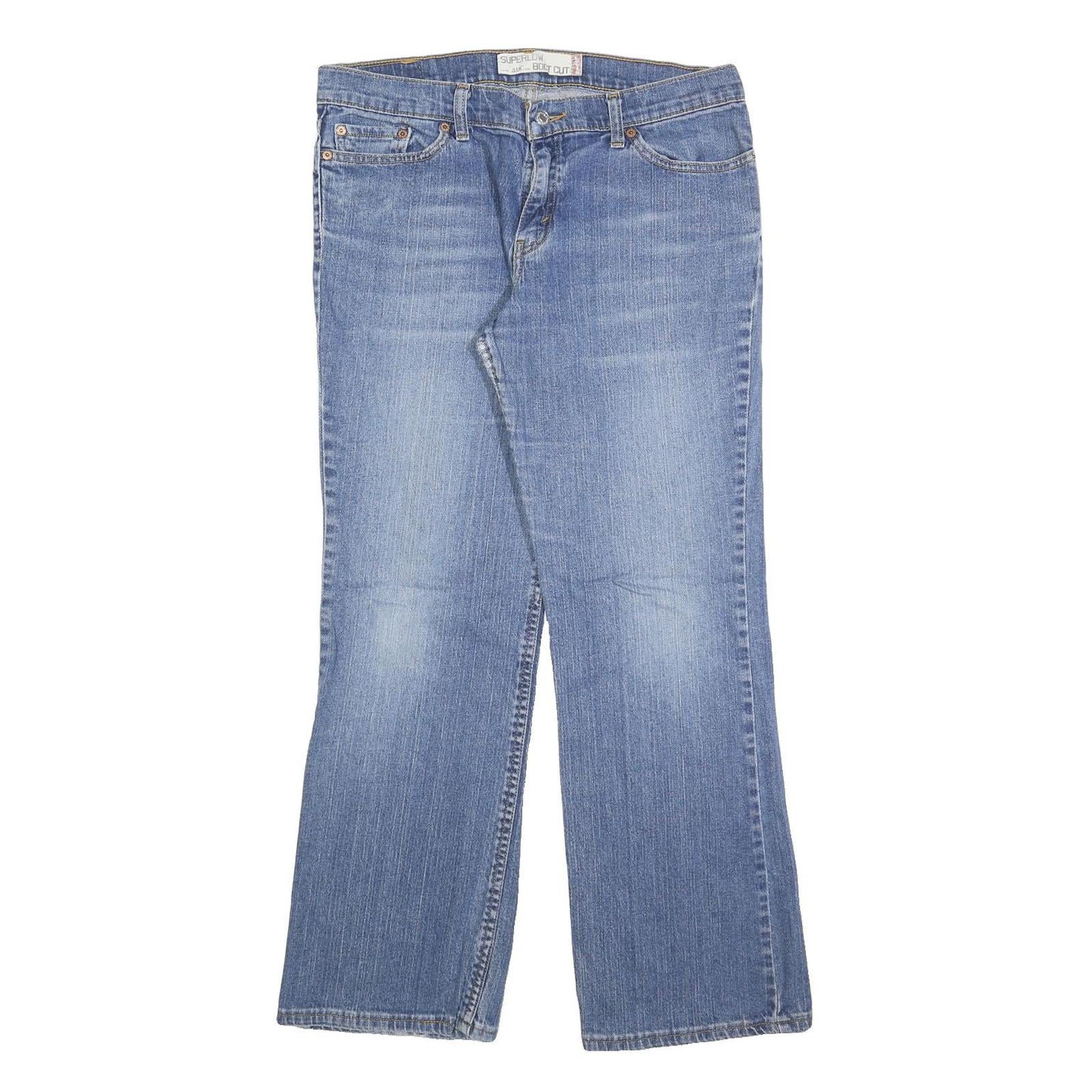 LEVI'S 518 Womens Jeans Blue Regular Bootcut Denim Medium W34 L30 Classic Fit Refurbished - N/A refurbished available on Cerqular