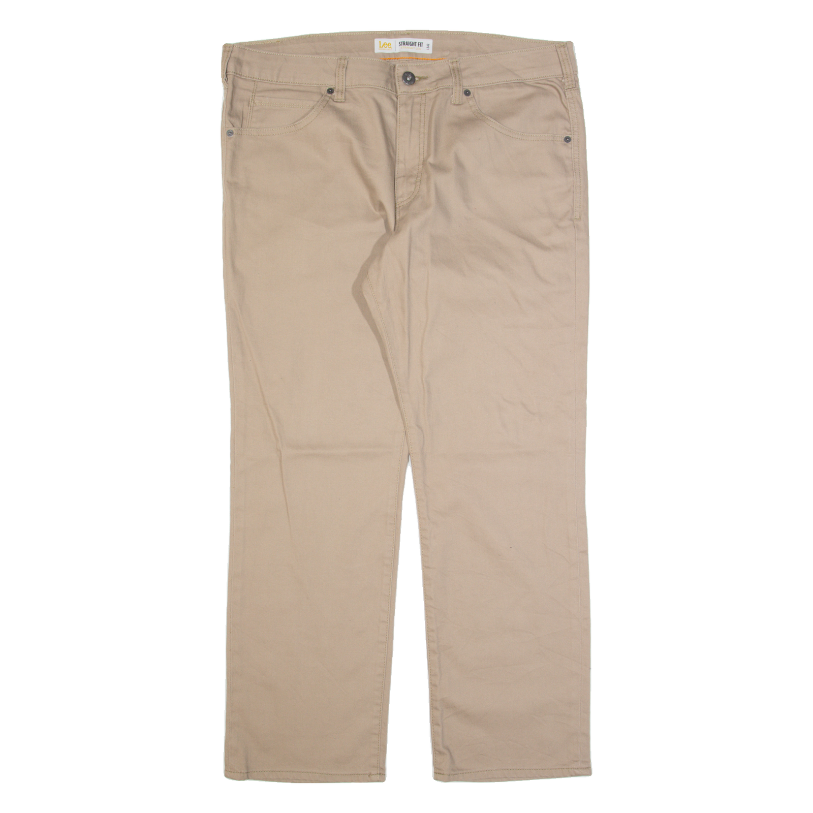 LEE Mens Trousers Beige Regular Straight W38 L30 Refurbished - N/A refurbished available on Cerqular