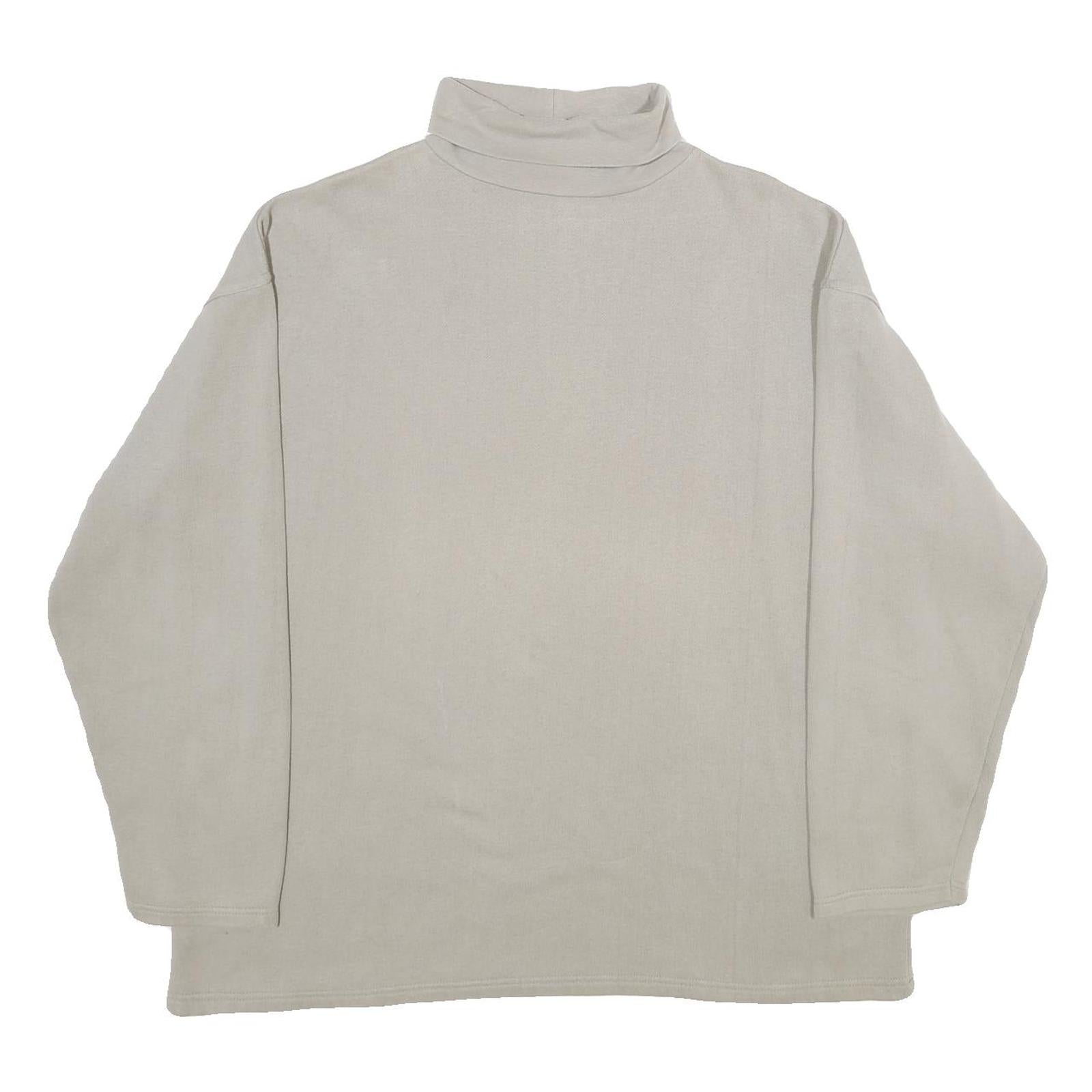 TRAILER Mens Beige Xl Roll Neck Cotton Blend Sweatshirt Pullover Refurbished - N/A refurbished available on Cerqular